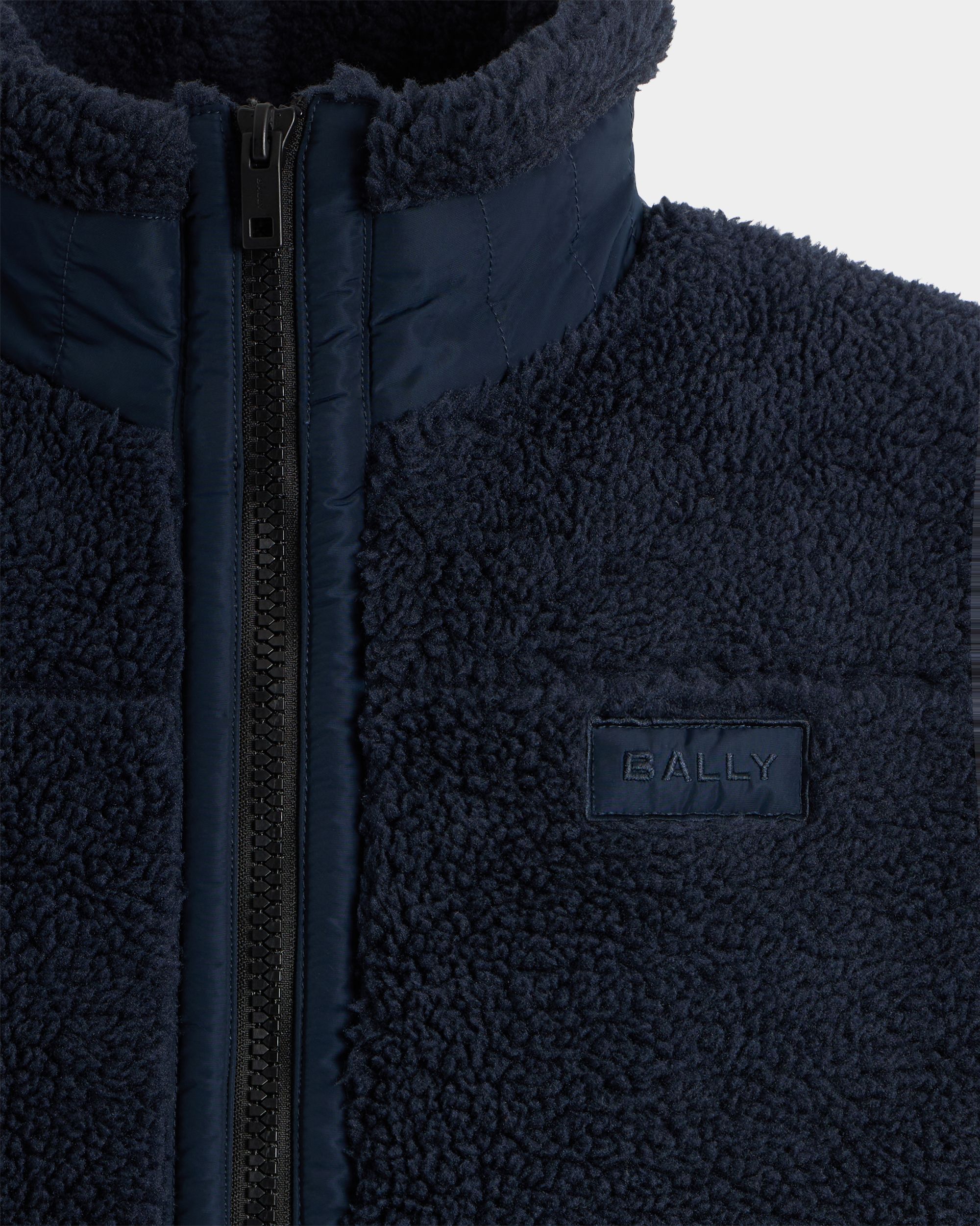 Bally Global - Fleece Jacket in Navy Blue Polyester - Blue