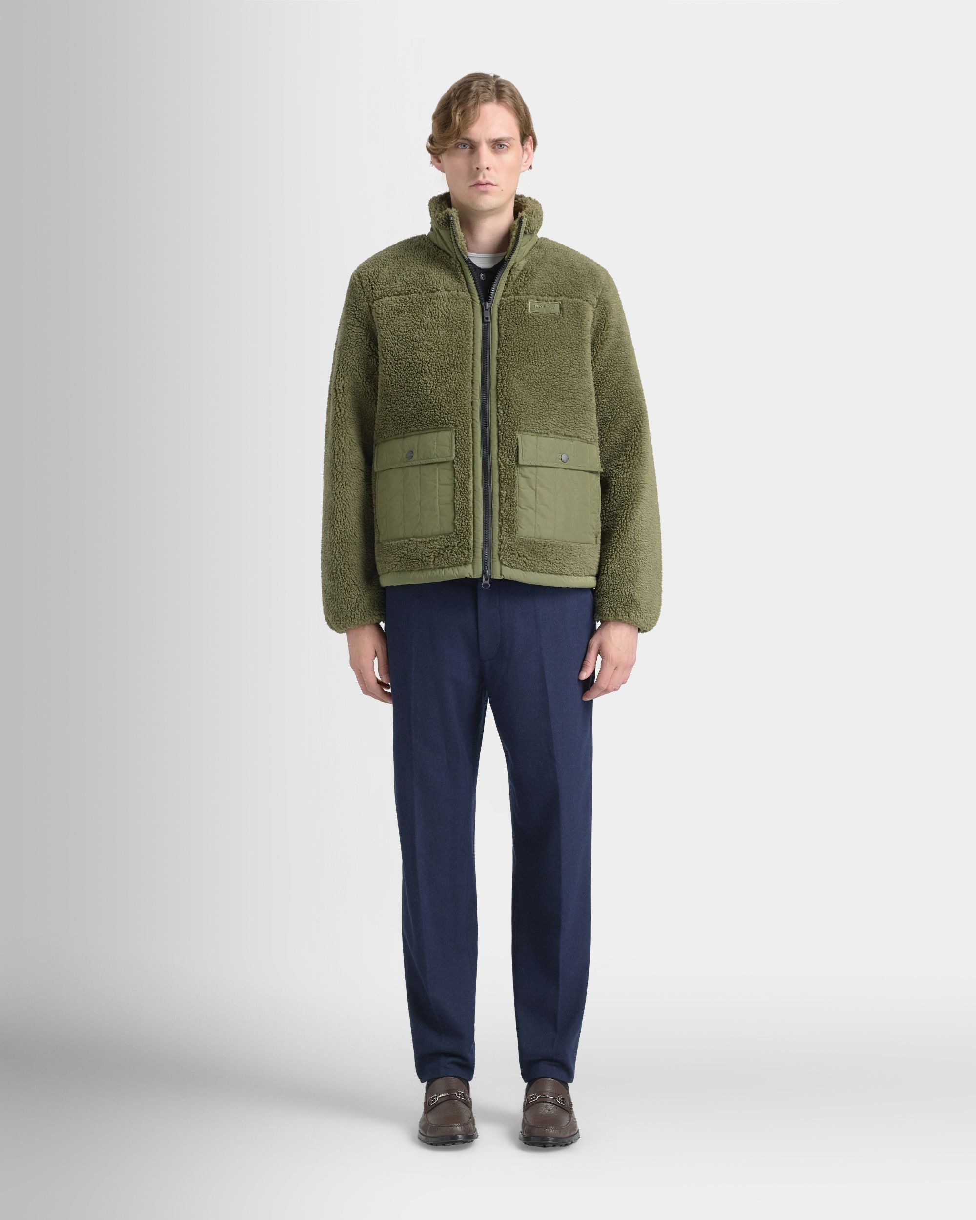 Bally Global - Fleece Jacket in Military Green Polyester - Green