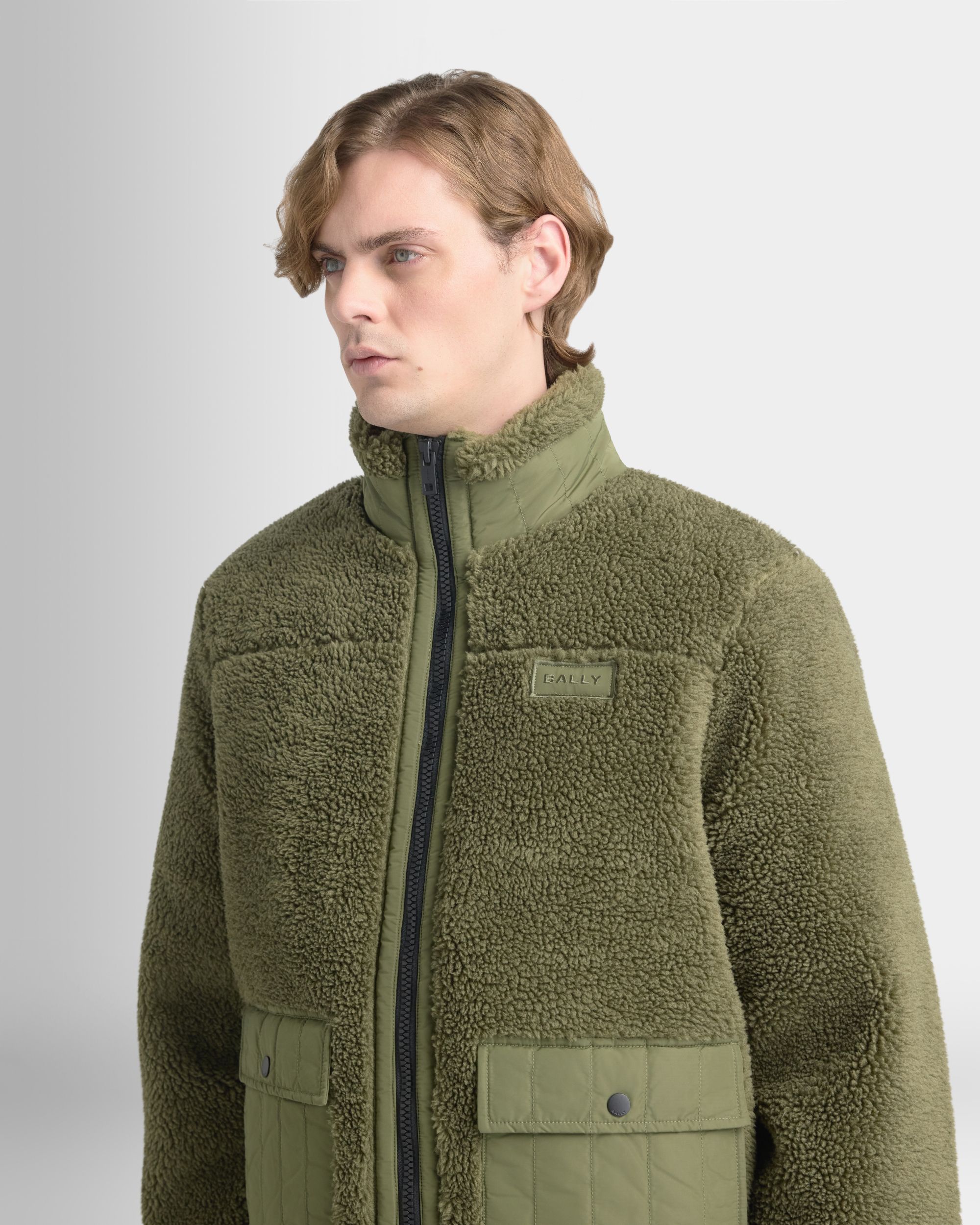 Bally Global - Fleece Jacket in Military Green Polyester - Green