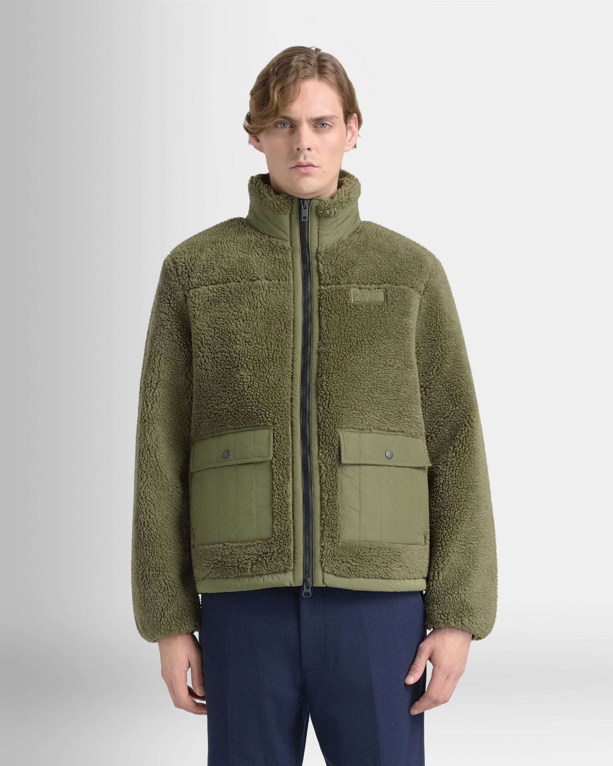 Bally Global - Fleece Jacket in Military Green Polyester - Green
