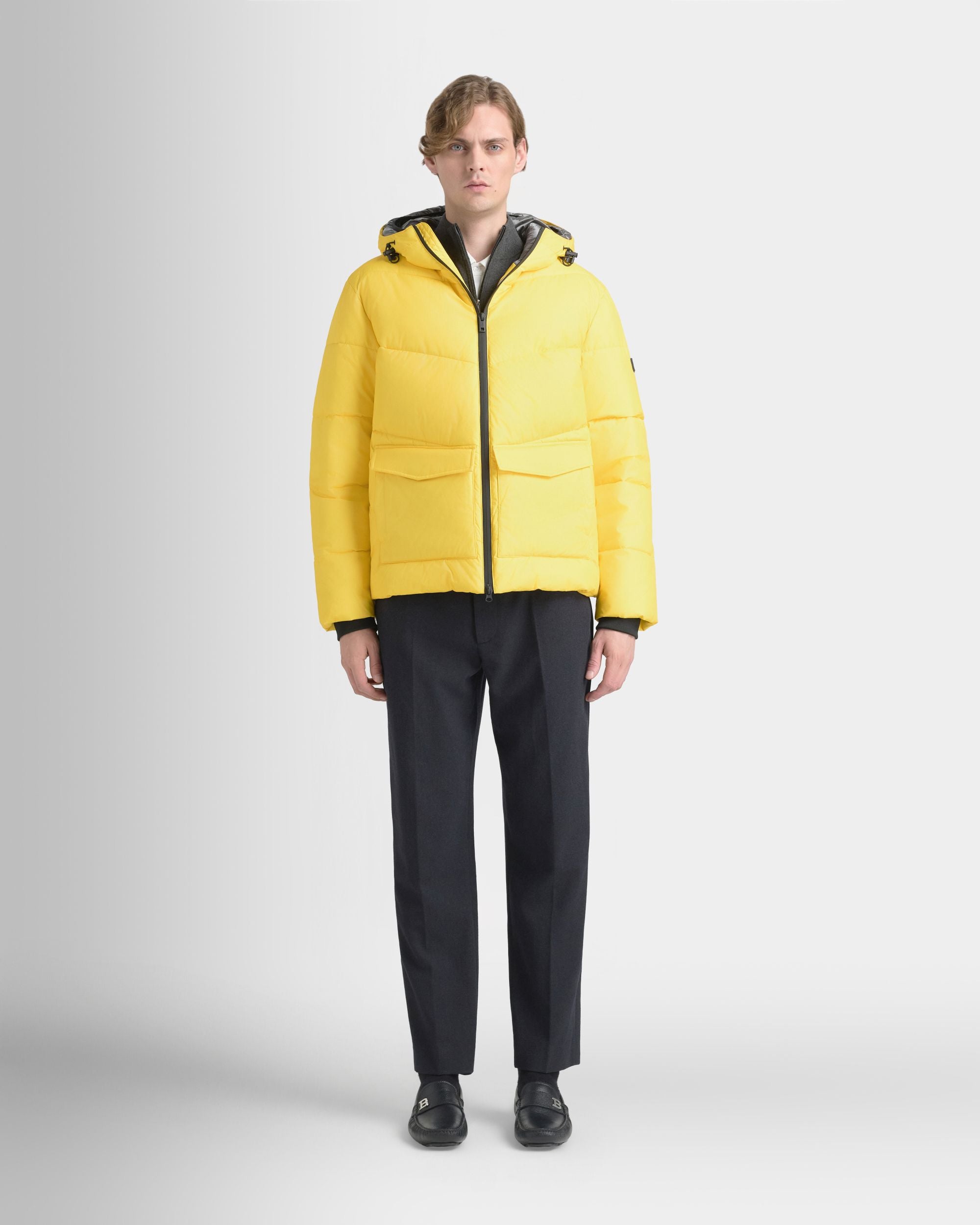 Bally Global - Puffer Jacket in Yellow Nylon Fabric - Yellow