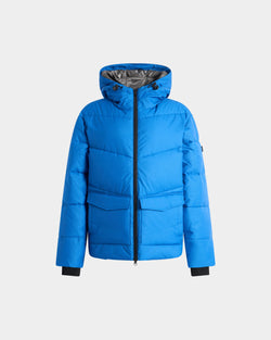 Puffer Jacket in Blue Nylon Fabric