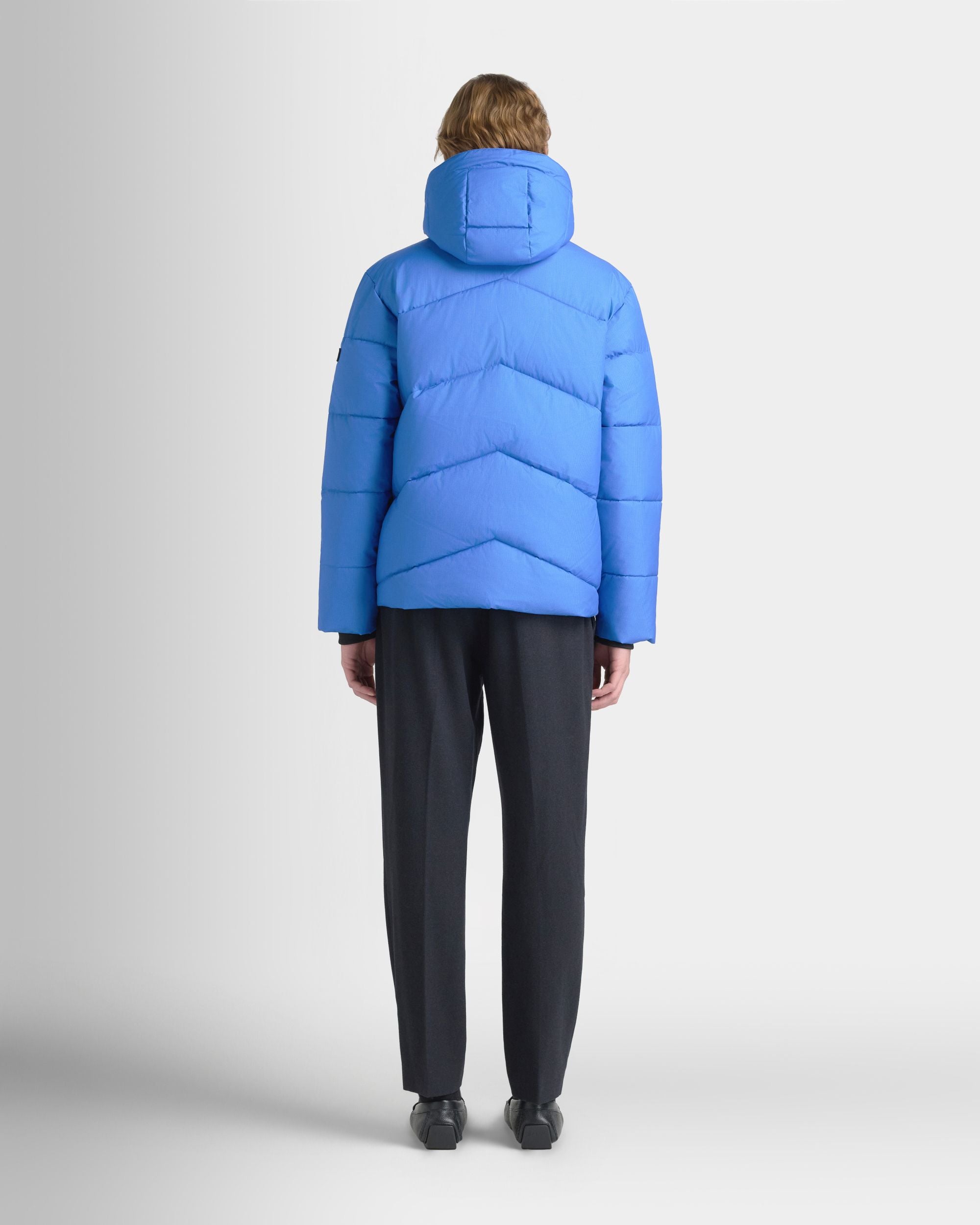 Bally Global - Puffer Jacket in Blue Nylon Fabric - Blue
