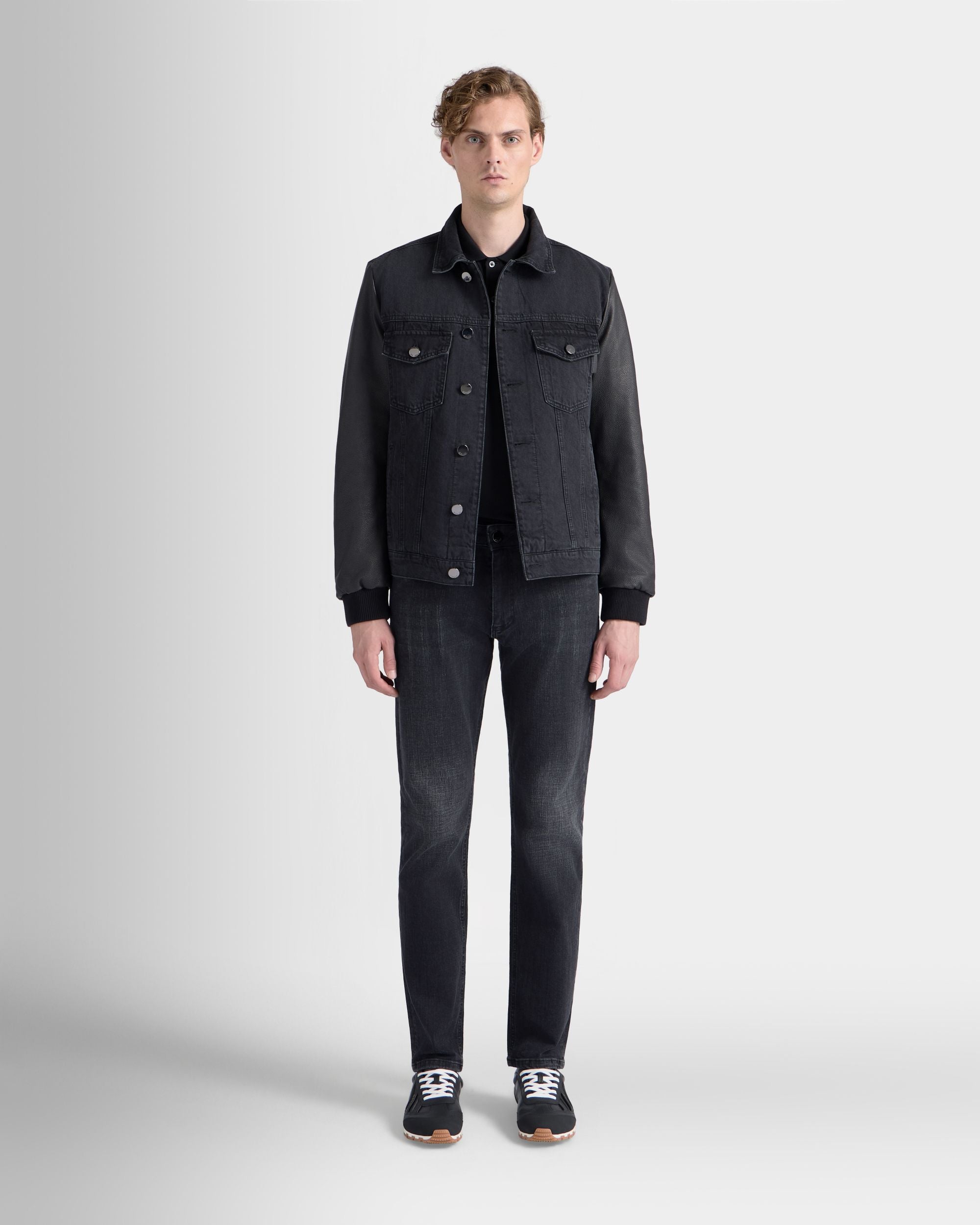 Bally Global - Trucker Jacket in Dark Grey Cotton - Grey