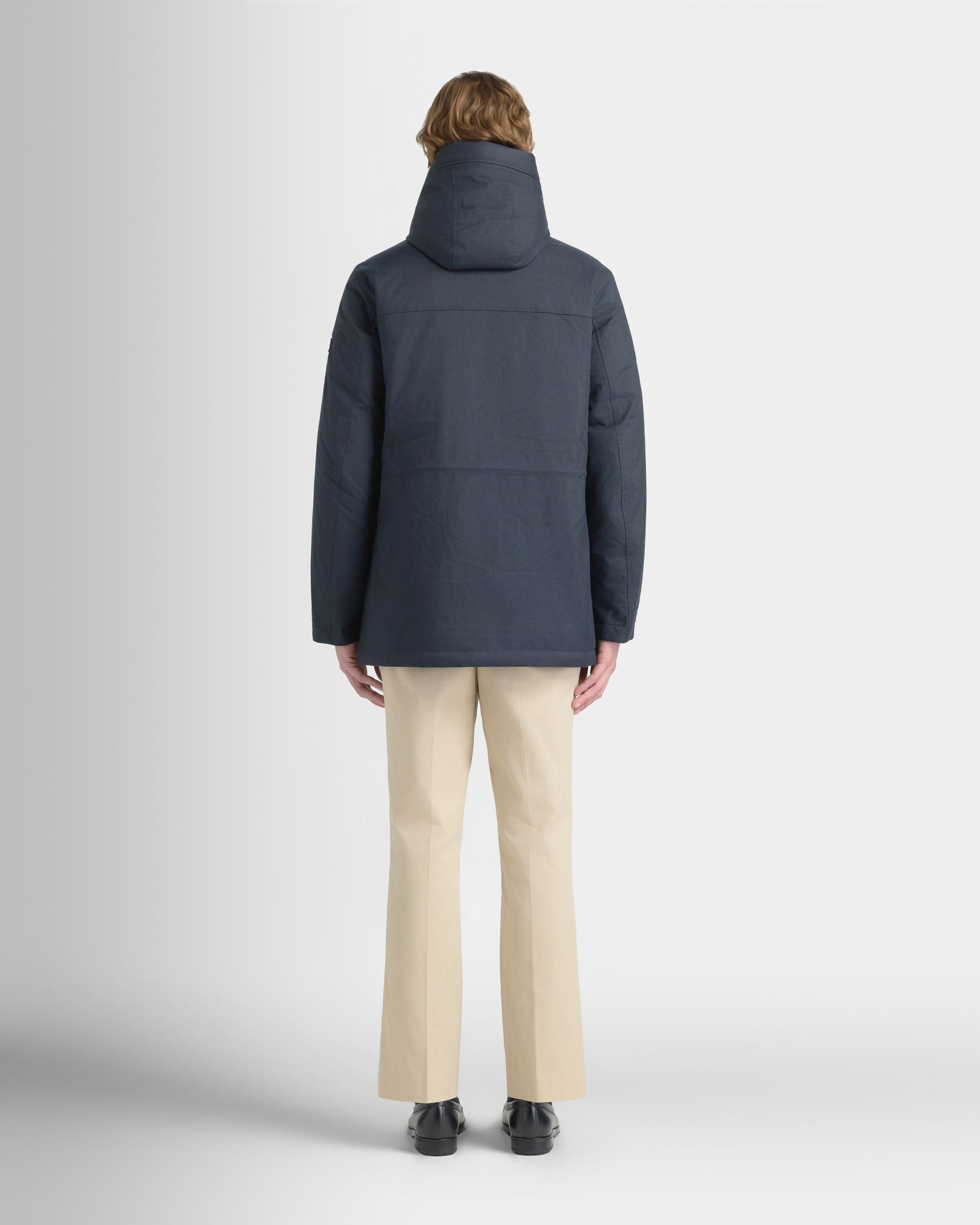 Bally Global - Medium Length Parka in Navy Blue Polyester - Blue