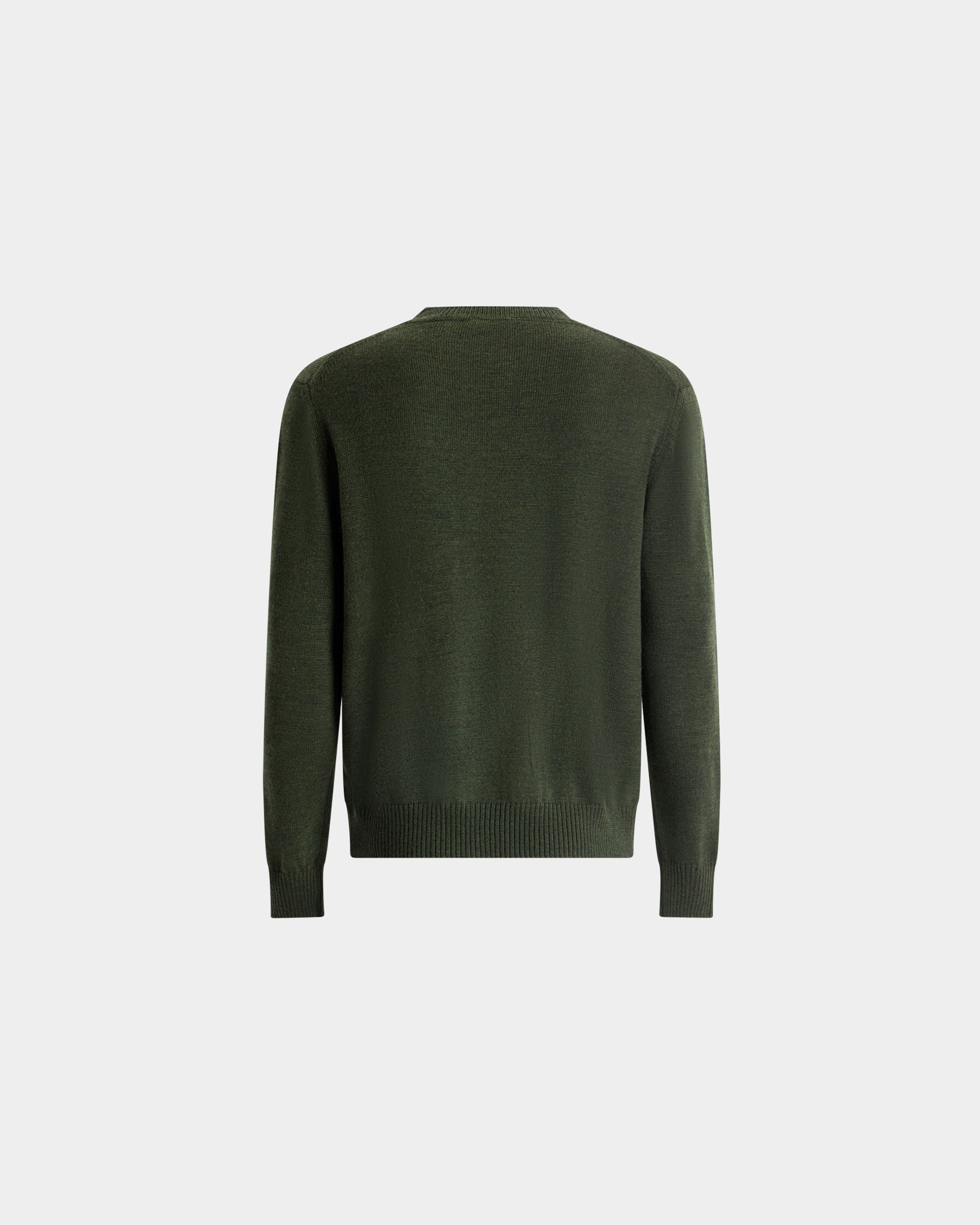 Bally Global - Crewneck Sweater in Military Green Wool - Green