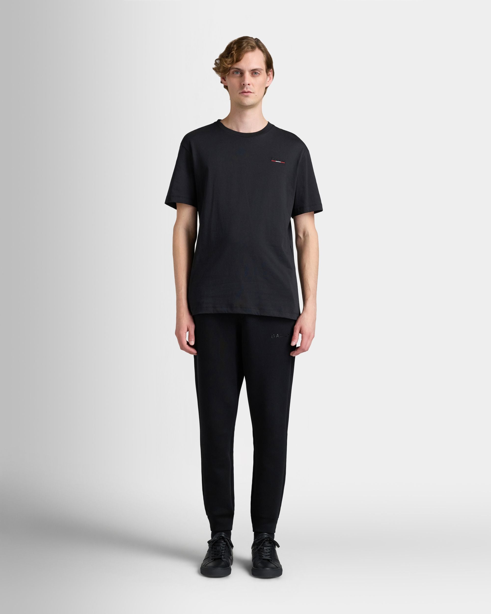 Bally Global - Pantalón de chándal de algodón entrelazado negro - Negro