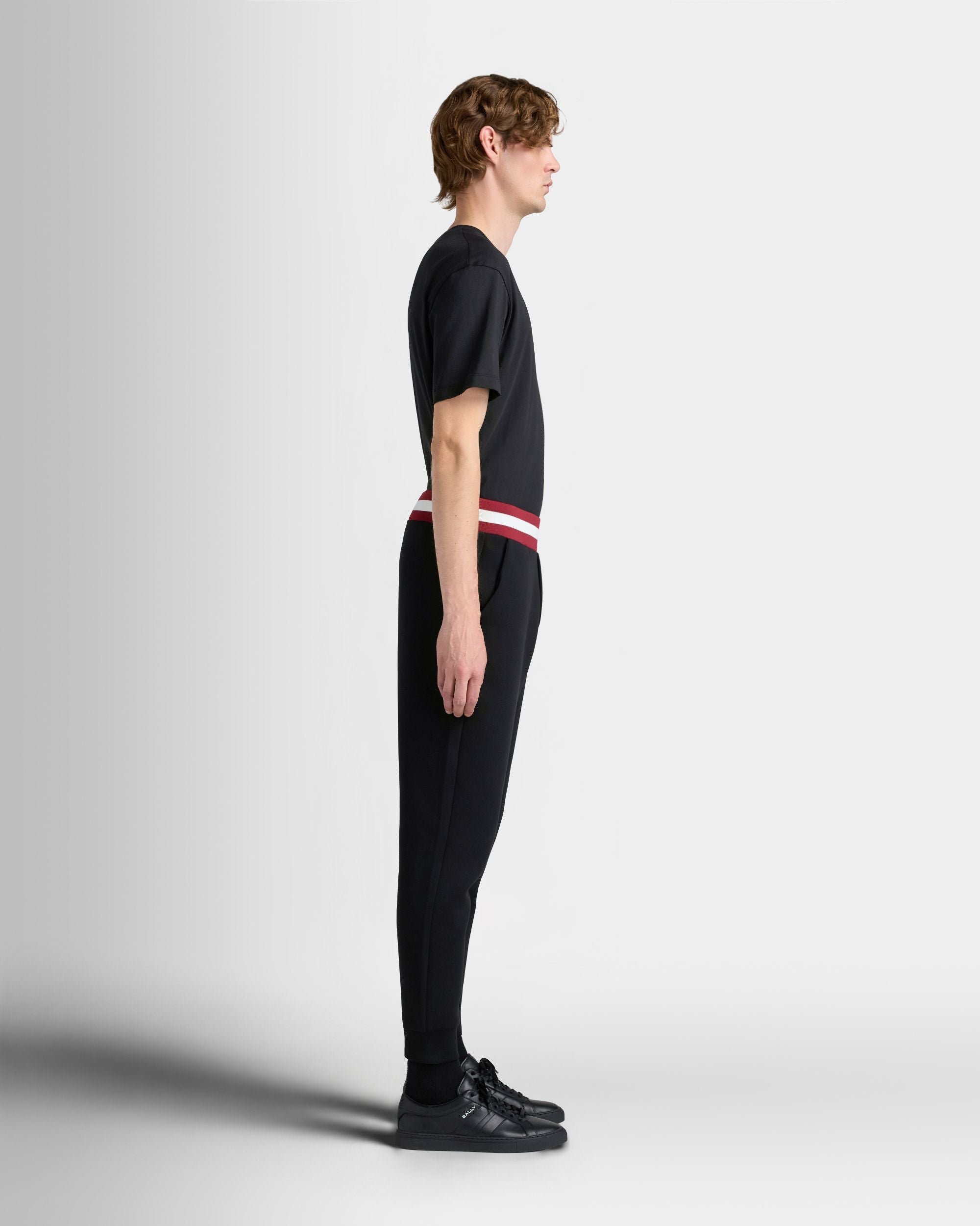 Bally Global - Pantalón de chándal de algodón entrelazado negro - Negro