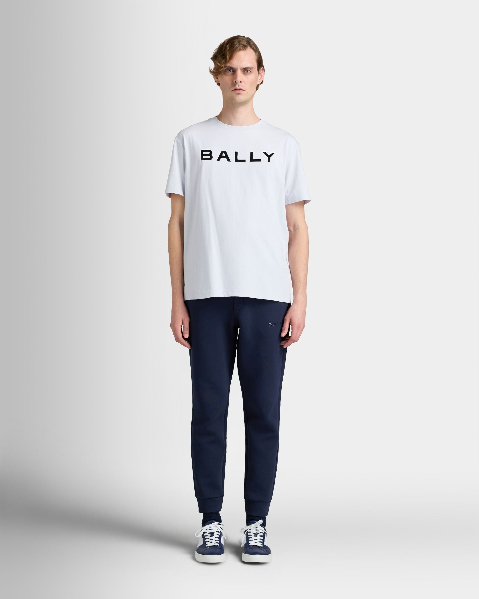 Bally Global - T-Shirt in White Cotton Interlock - White