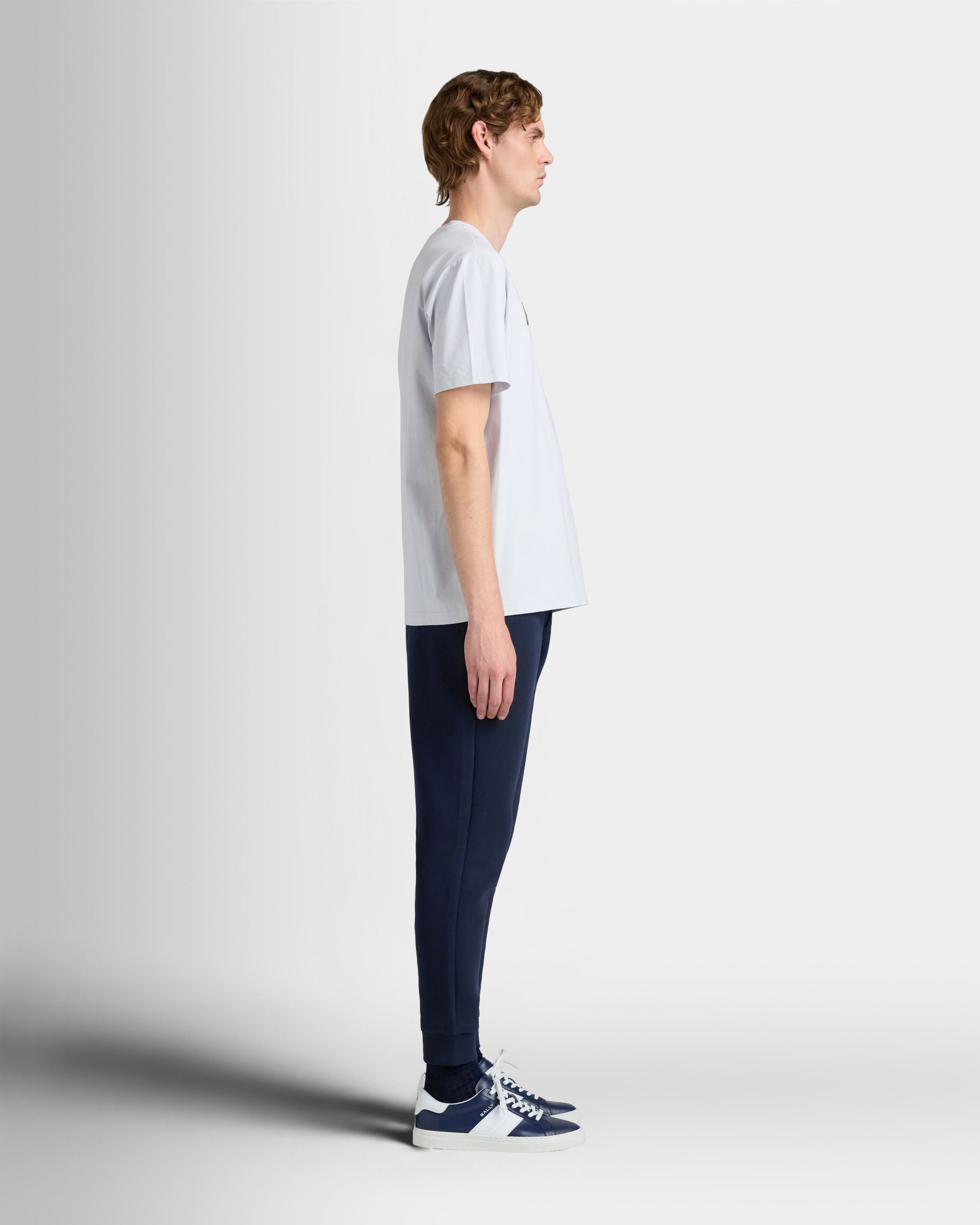 Bally Global - T-Shirt in White Cotton Interlock - White