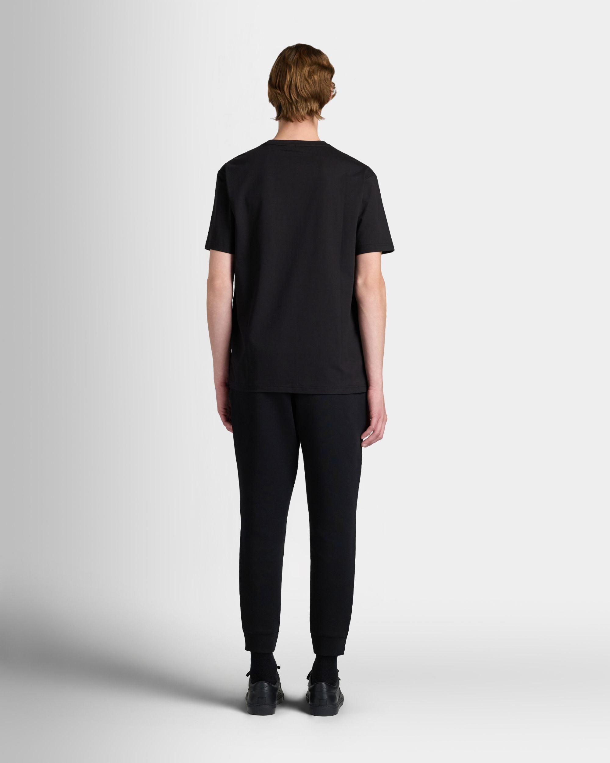 Bally Global - T-Shirt in Black Cotton Interlock - Black