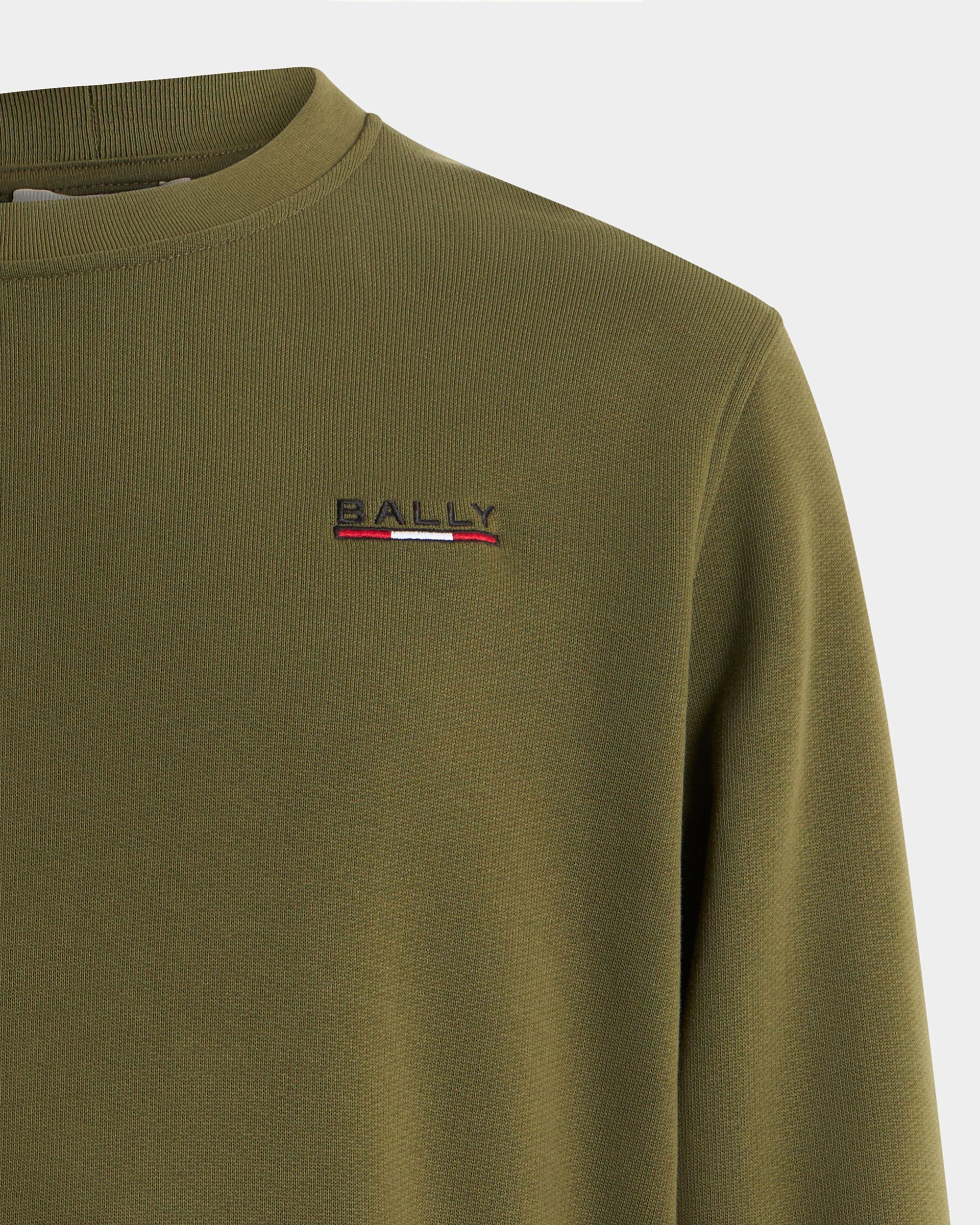 Bally Global - Sweat-shirt ras-du-cou en coton Military Green - Vert