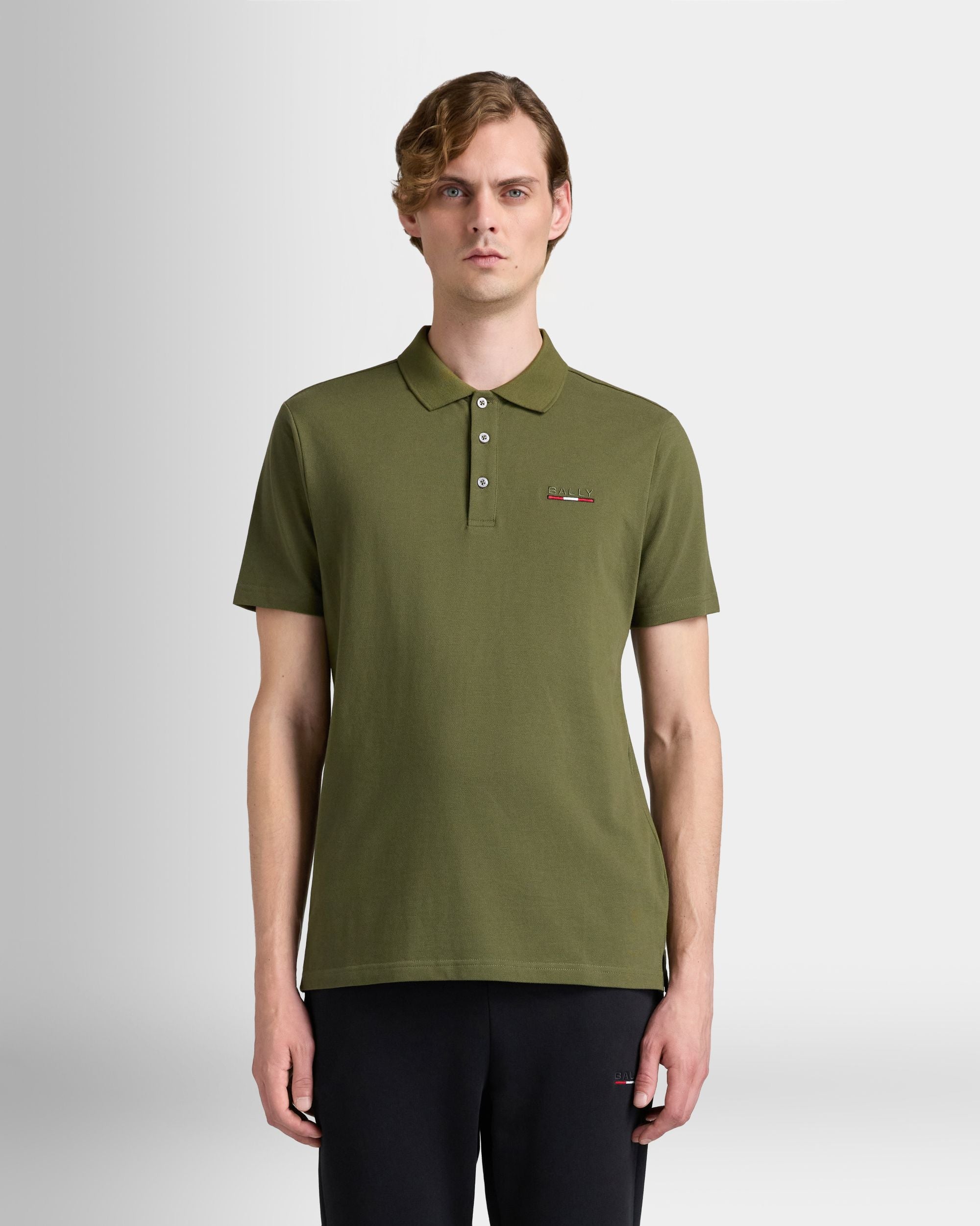 Bally Global - Polo Shirt in Military Green Cotton - Green