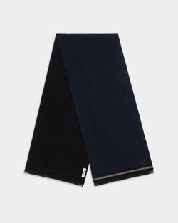 Scarf in Navy Blue Wool