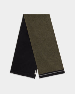 Scarf in Military Green Wool