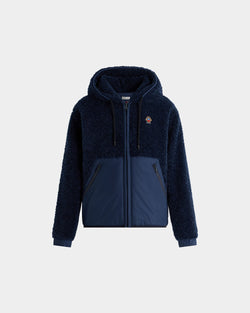 Chaqueta De Felpa De Poliéster Navy Blue
