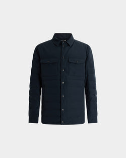 Sobrecamisa De Mezcla De Algodón Y Poliéster Navy Blue
