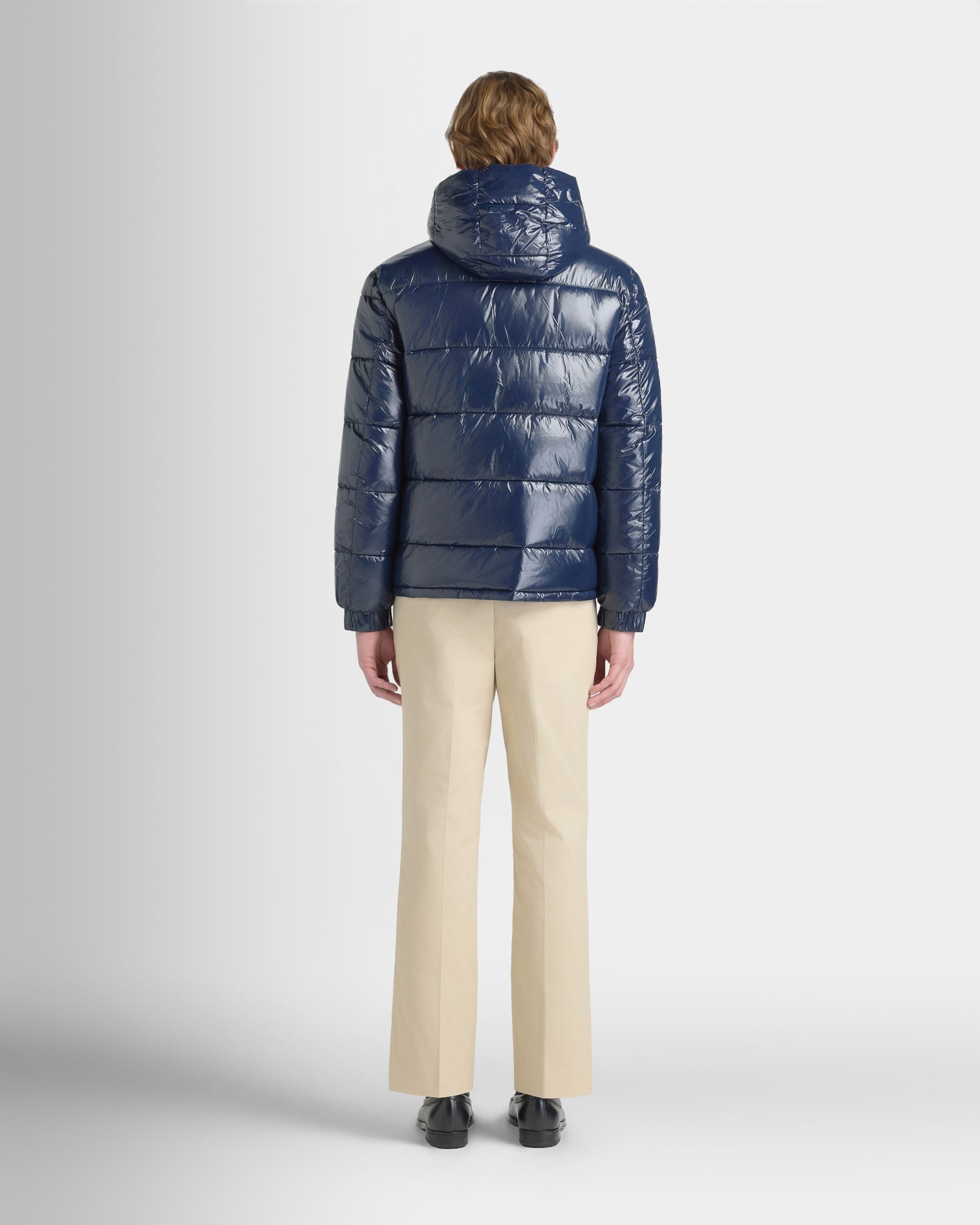 Bally Global - Puffer Jacket in Navy Blue Nylon - Blue