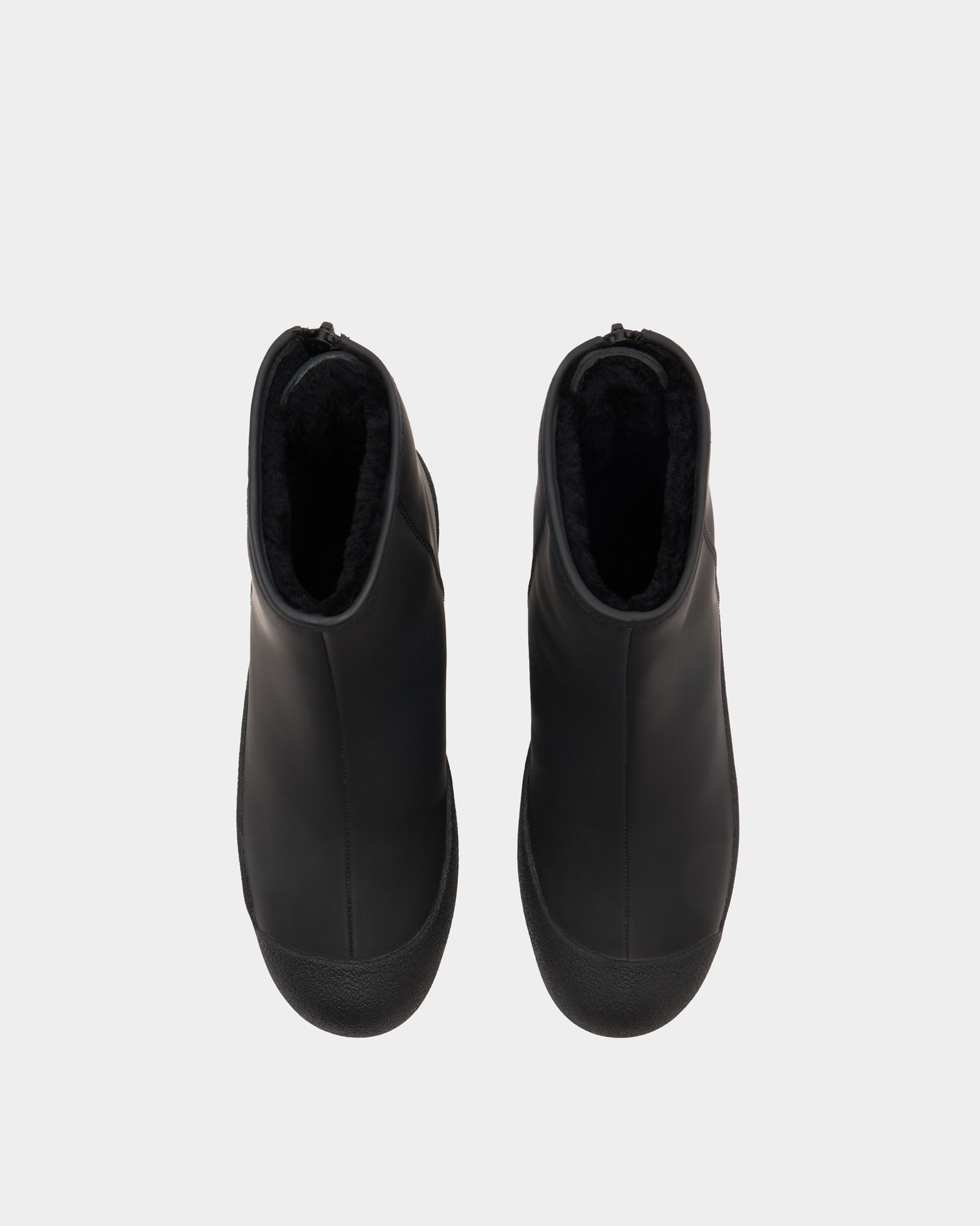 Bally Global - Bottine Bally Curling en cuir noir caoutchouté - Noir