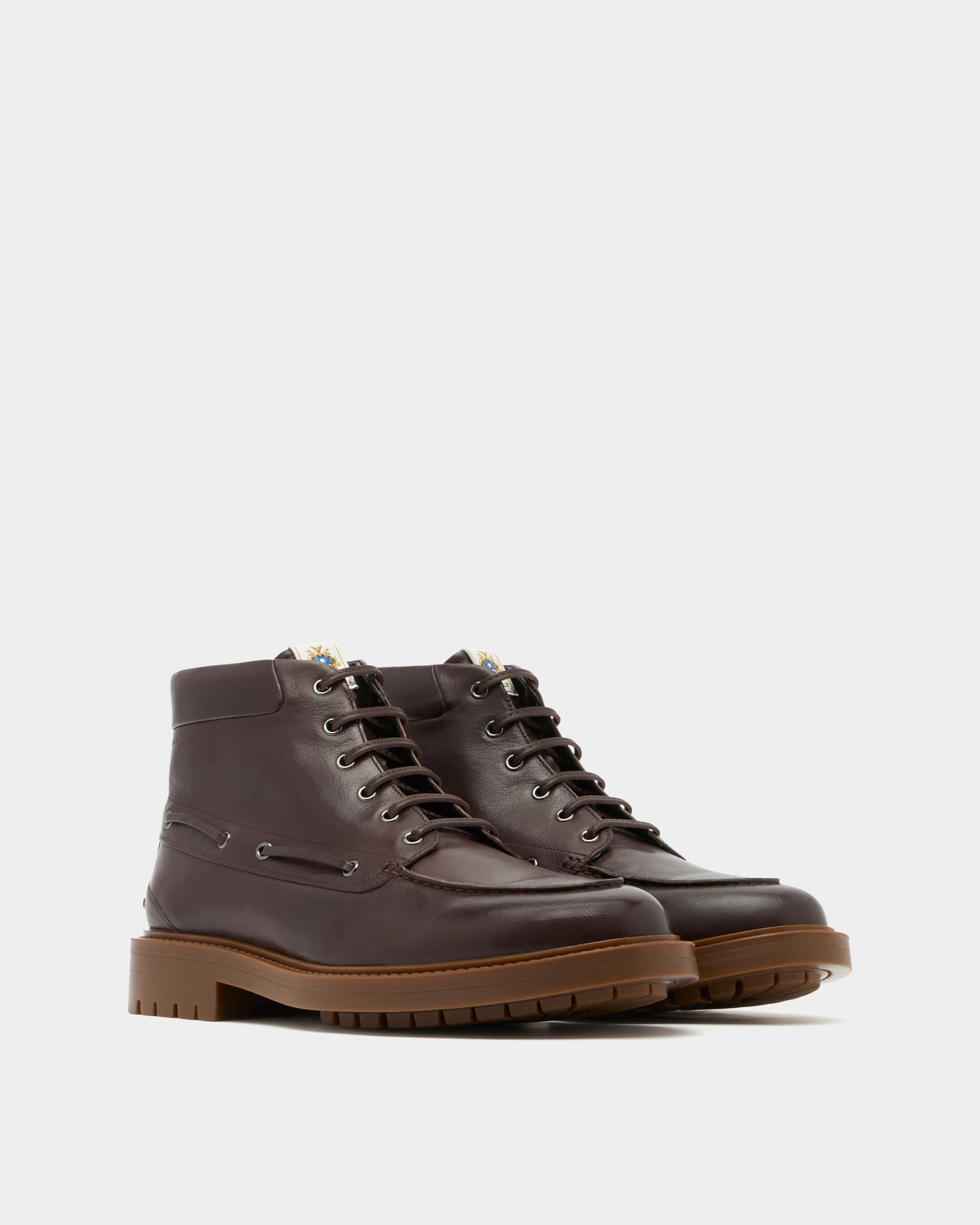 Bally Global - B-Lug Bootie in Ebano Leather - Brown