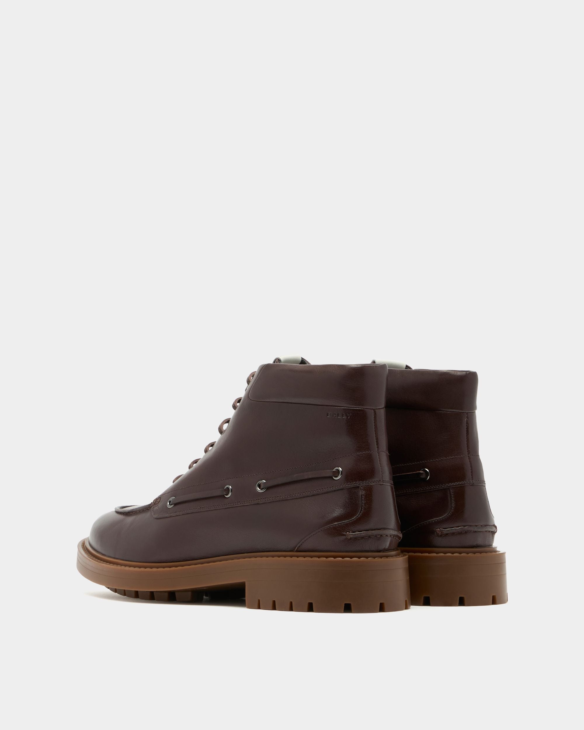 Bally Global - B-Lug Bootie in Ebano Leather - Brown
