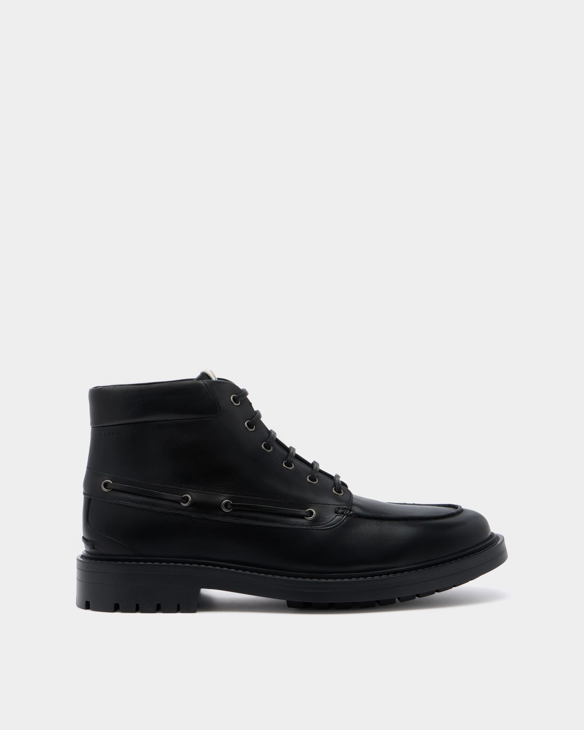 Bally Global - B-Lug Bootie in Black Leather - Black