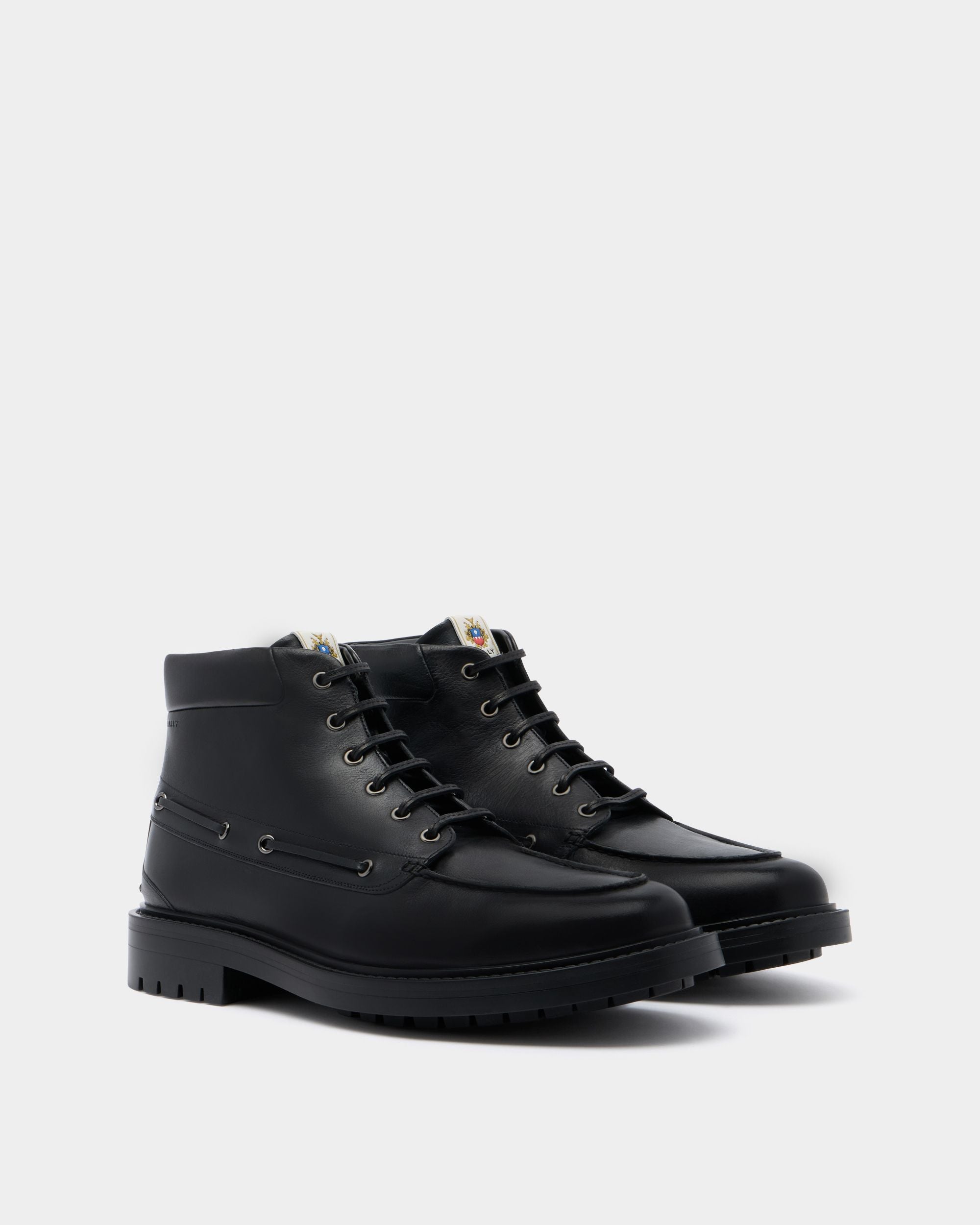 Bally Global - B-Lug Bootie in Black Leather - Black