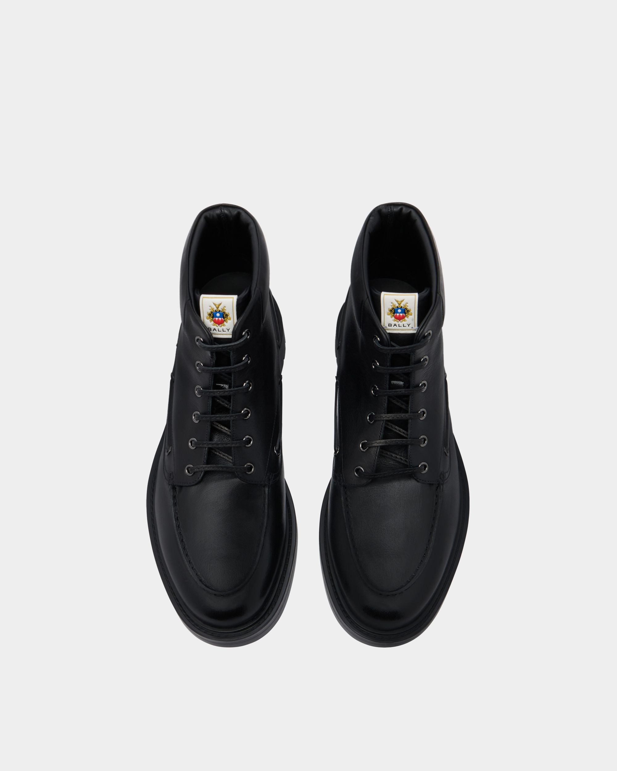 Bally Global - B-Lug Bootie in Black Leather - Black