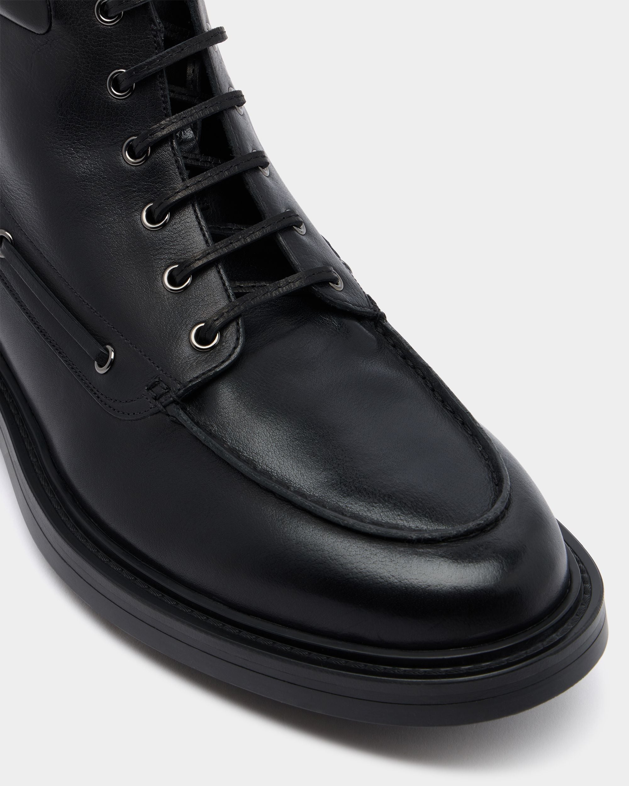 Bally Global - B-Lug Bootie in Black Leather - Black