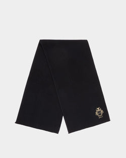 Adrien Brody Travel Collection Scarf In Navy Blue Wool Blend