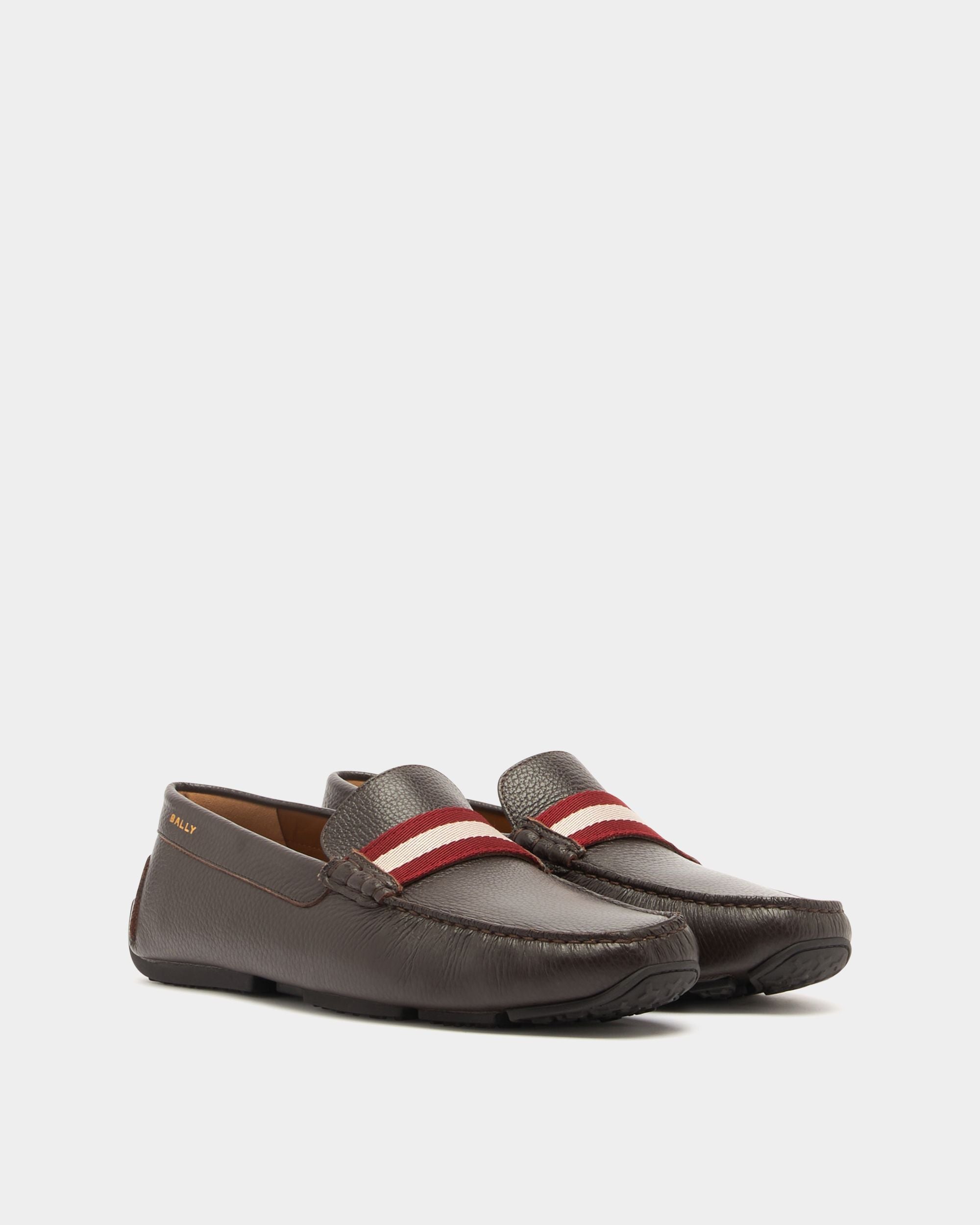 Bally Global - Pilot Driver in Brown Grained Leather - Brown