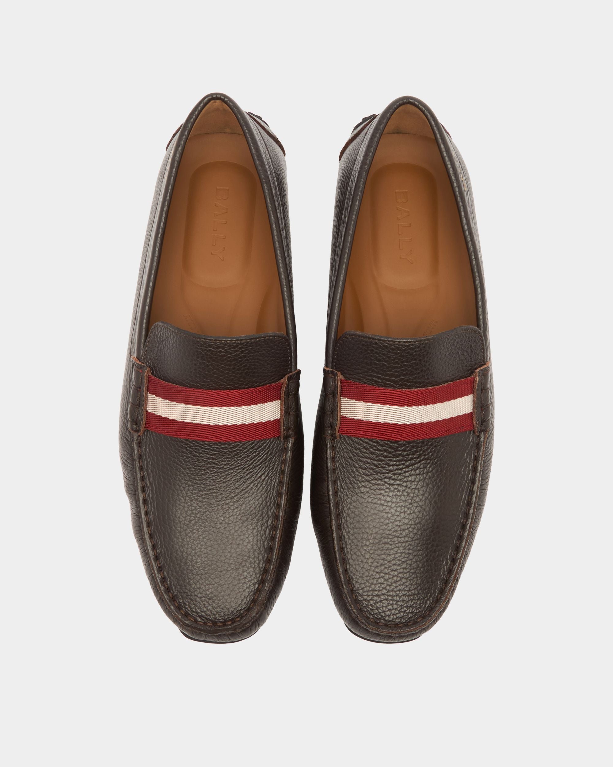 Bally Global - Pilot Driver in Brown Grained Leather - Brown