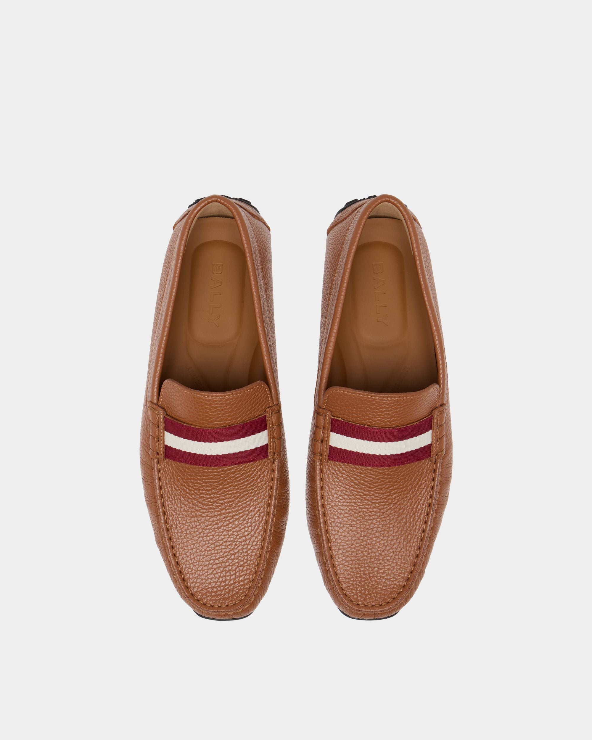 Bally Global - Zapato driver Pilot de piel granulada marrón - Marrón