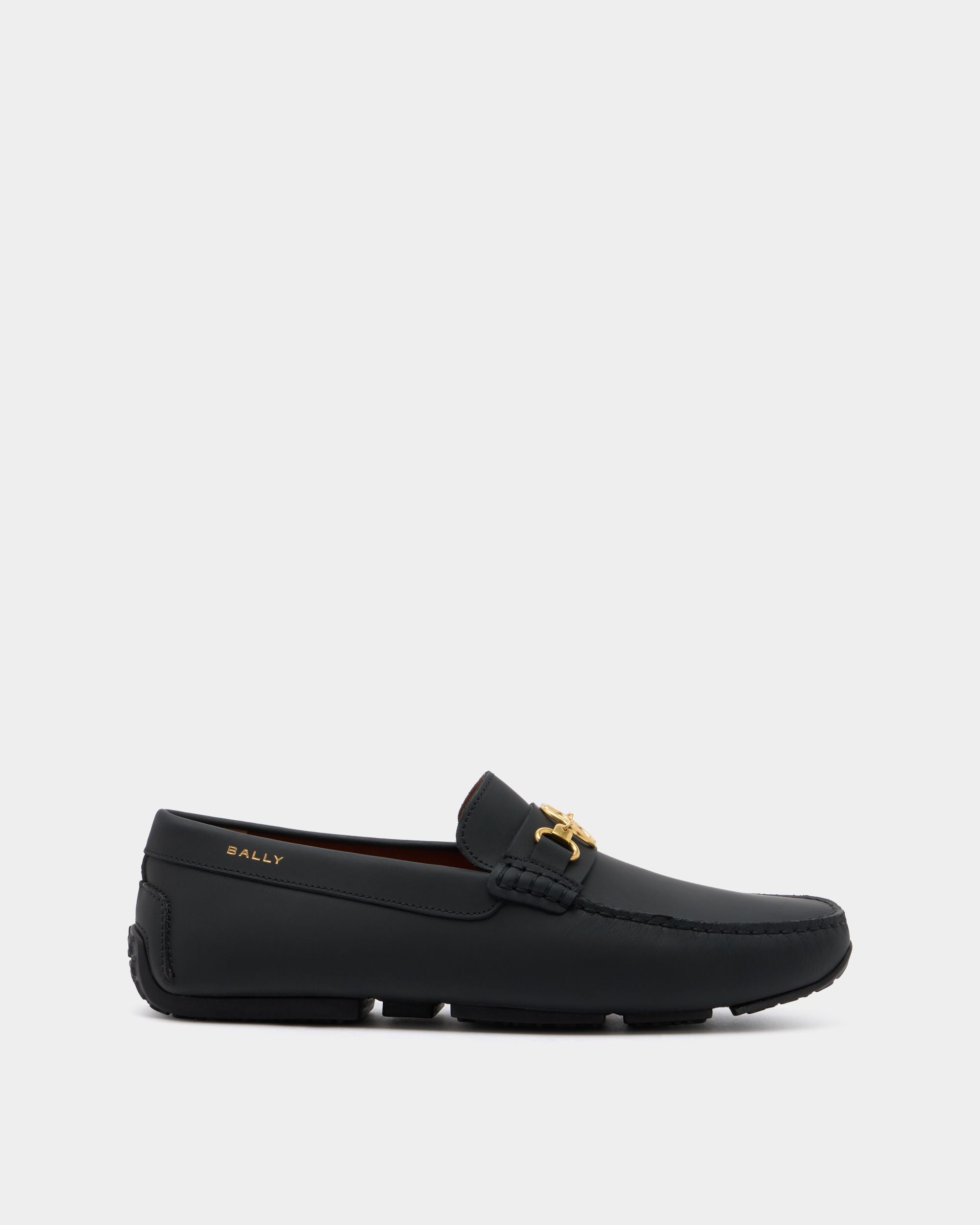 Men's Black Pilot Driver In Black Leather | Bally Global