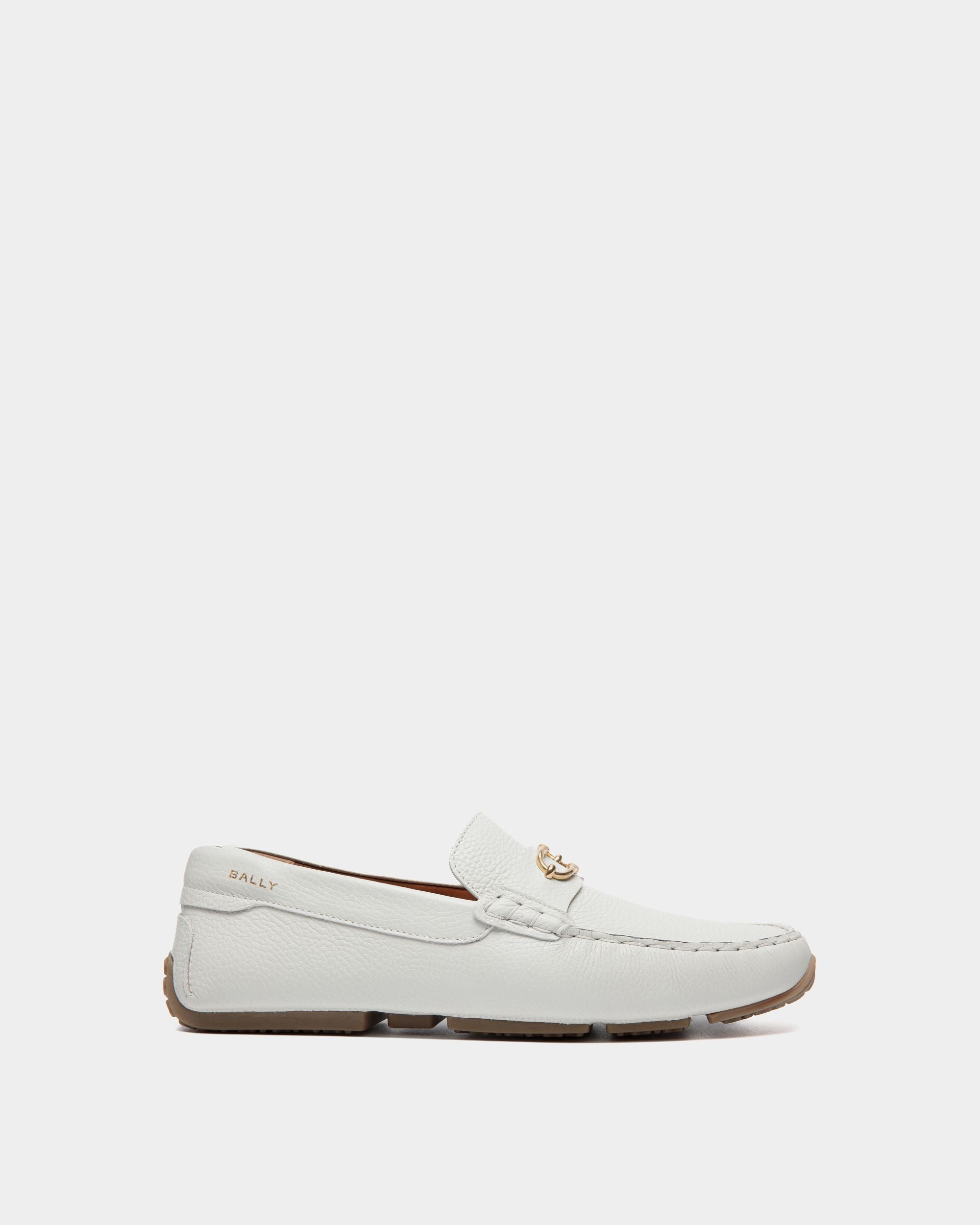 Bally Global - Pilot Driver In Dusty White Leather - White