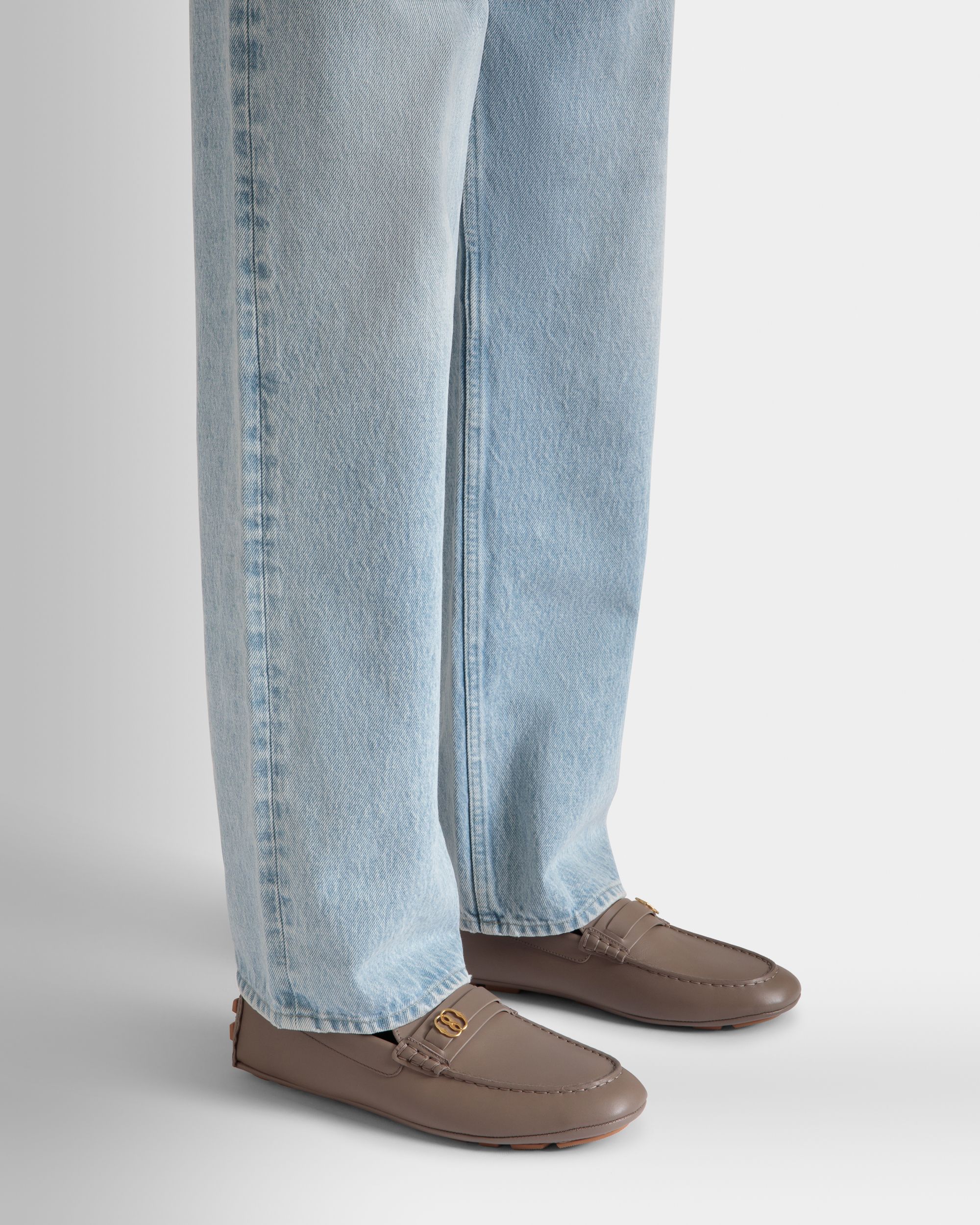 Bally Global - Zapato Driver Pilot De Piel Topo - Beige