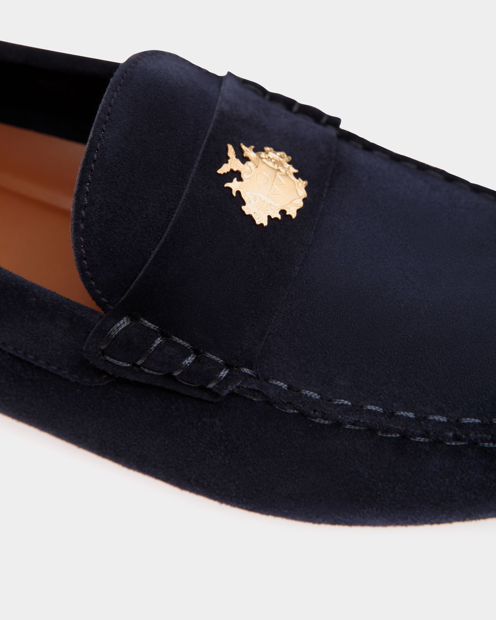 Bally Global - Kerbs Driver In Navy Blue Suede - Blue