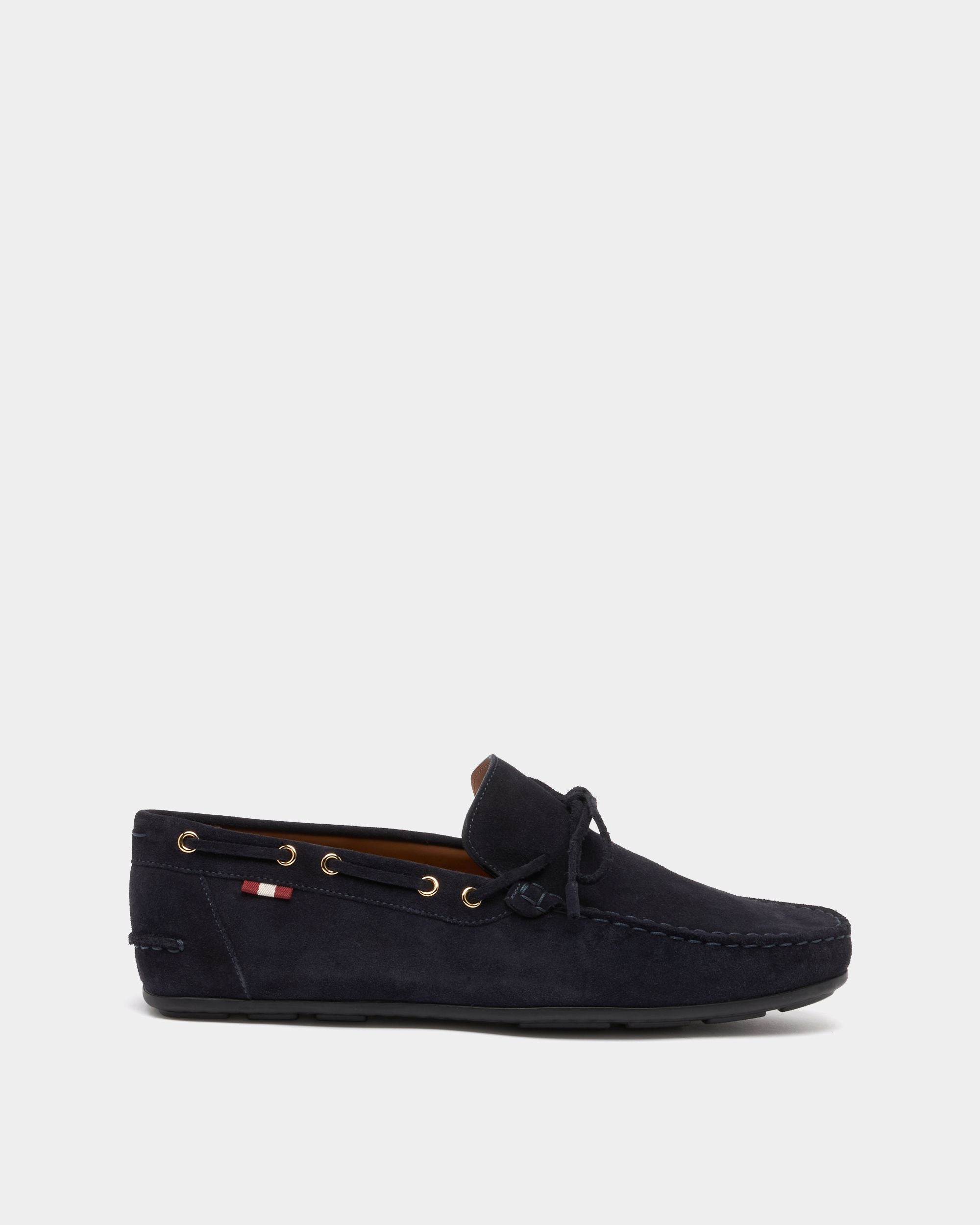 Bally Global - Clay Driver in Navy Blue Suede - Blue
