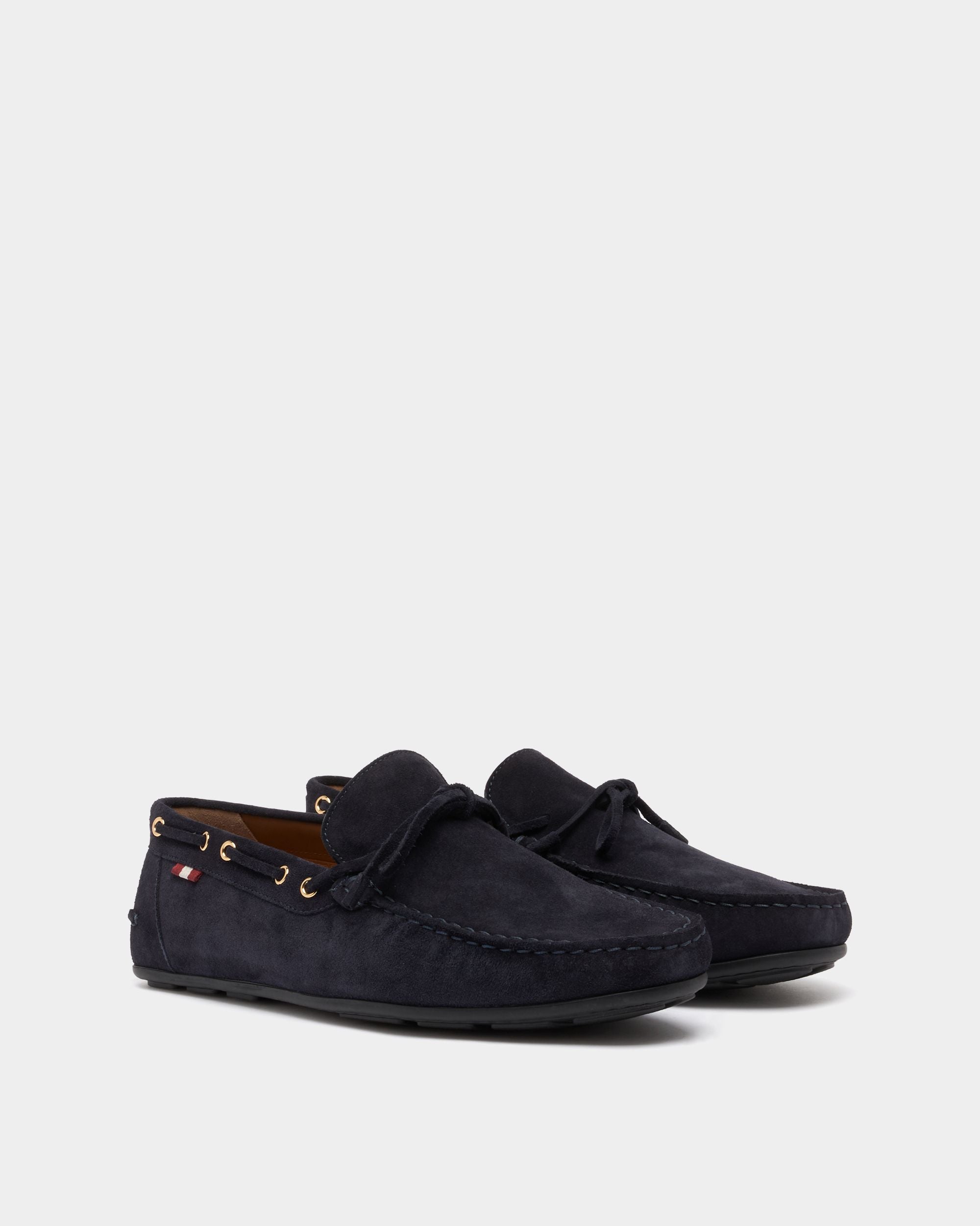 Bally Global - Clay Driver in Navy Blue Suede - Blue