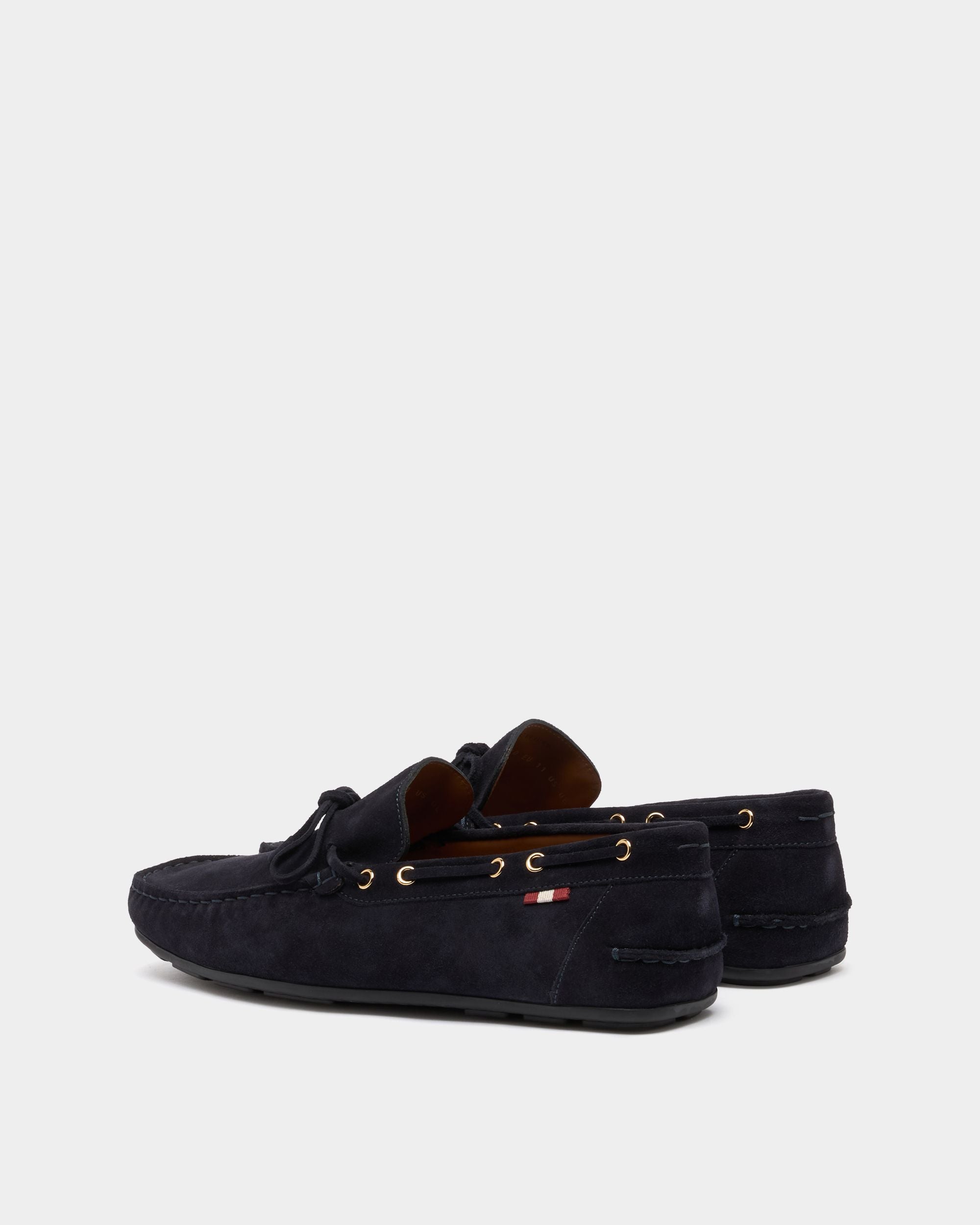 Bally Global - Clay Driver in Navy Blue Suede - Blue