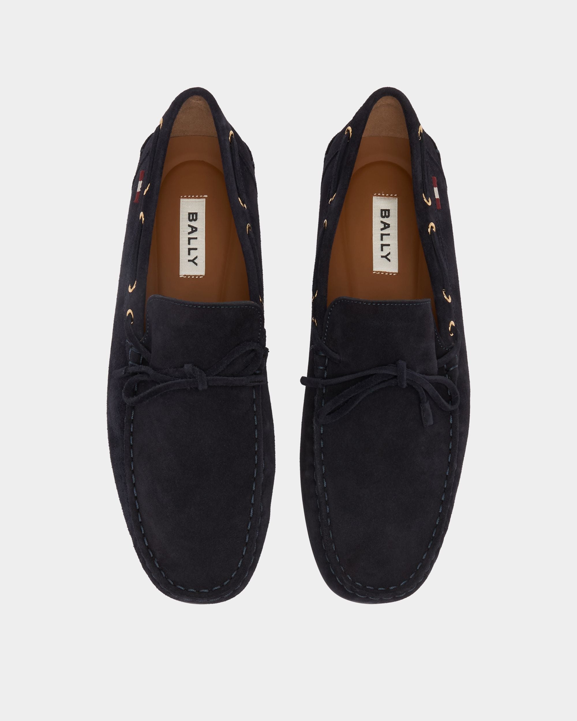 Bally Global - Clay Driver in Navy Blue Suede - Blue