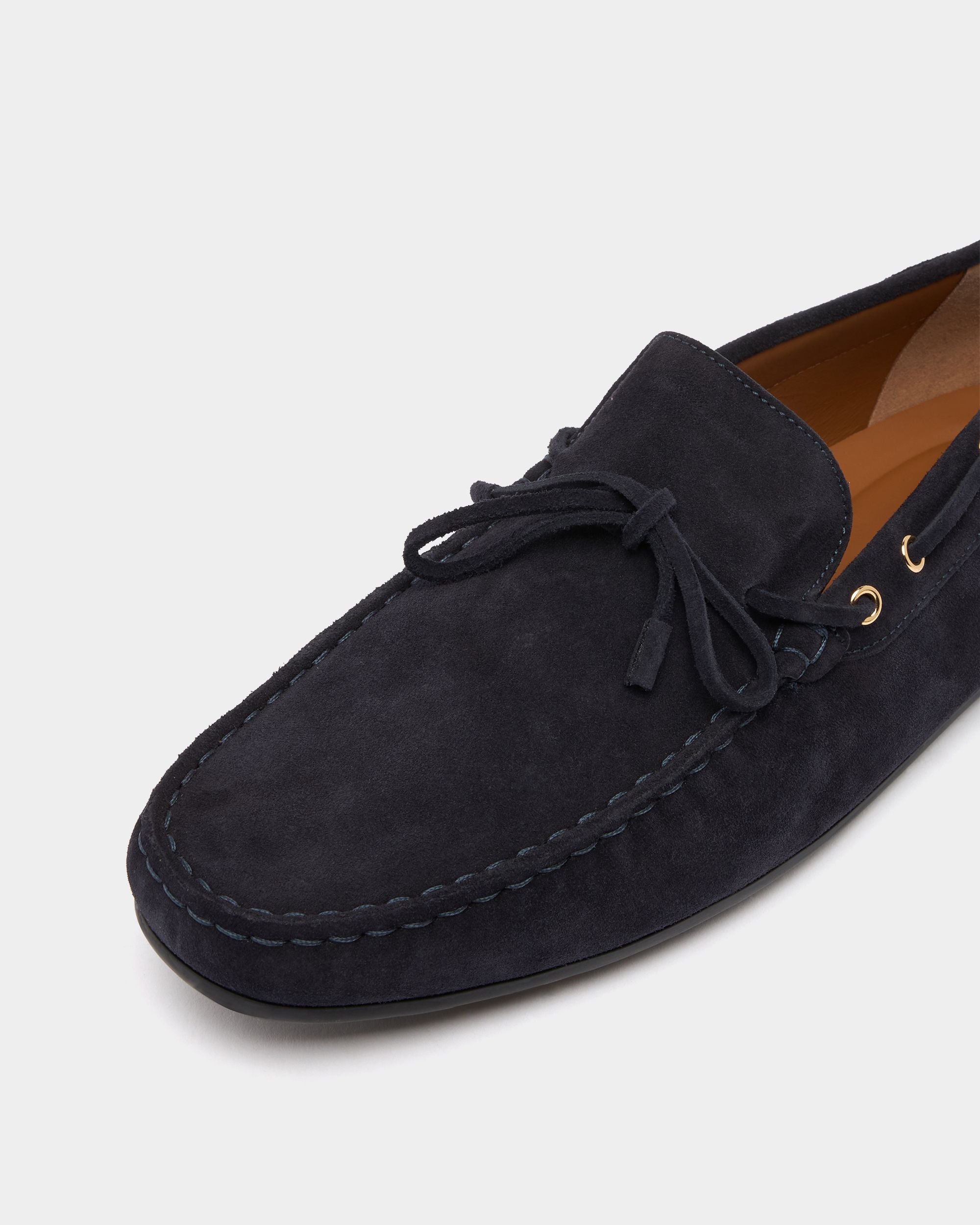 Bally Global - Clay Driver in Navy Blue Suede - Blue