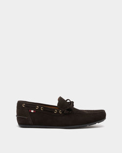Driver-Schuhe Clay aus Veloursleder in Braun