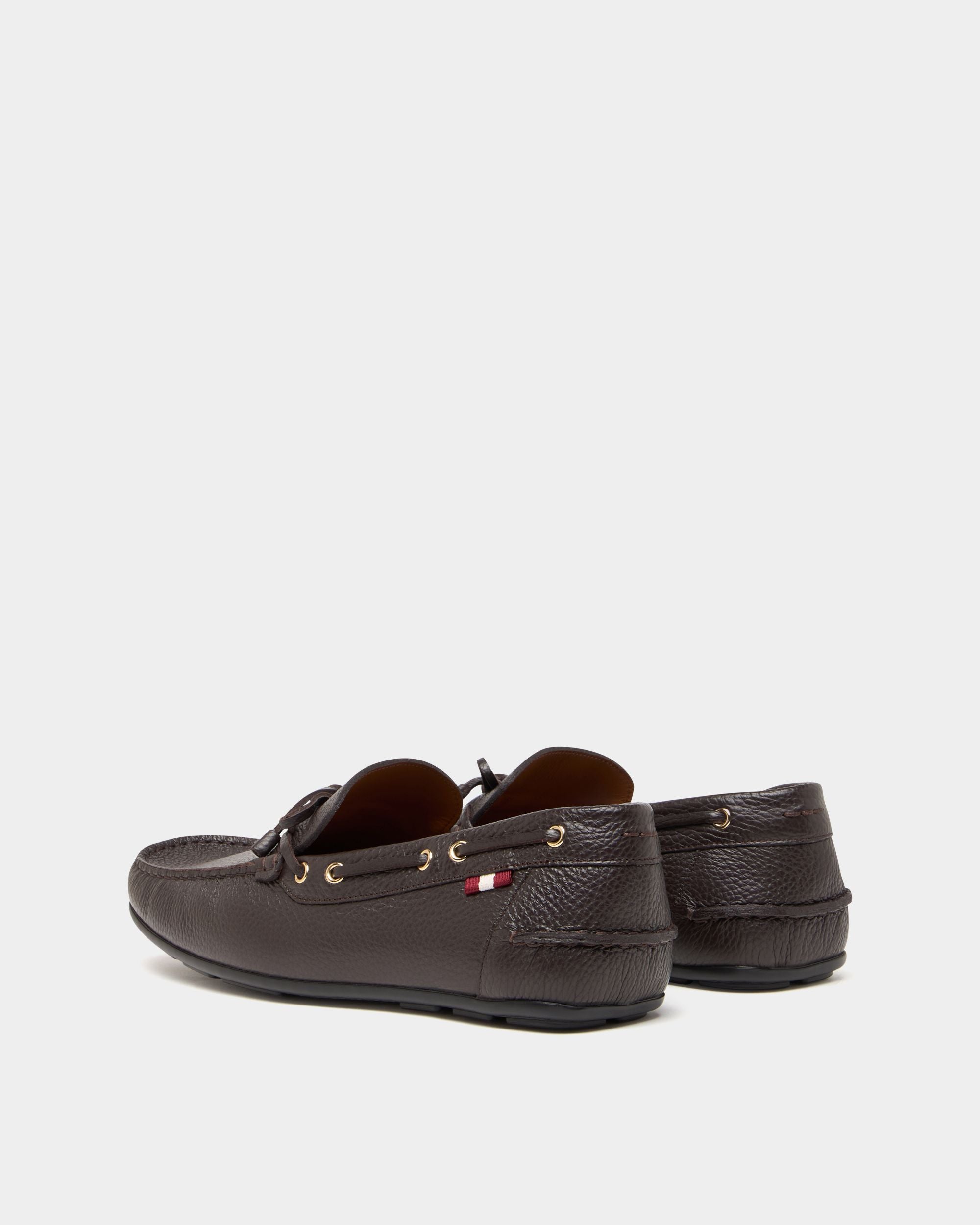 Bally Global - Zapato driver Clay de piel granulada marrón - Marrón