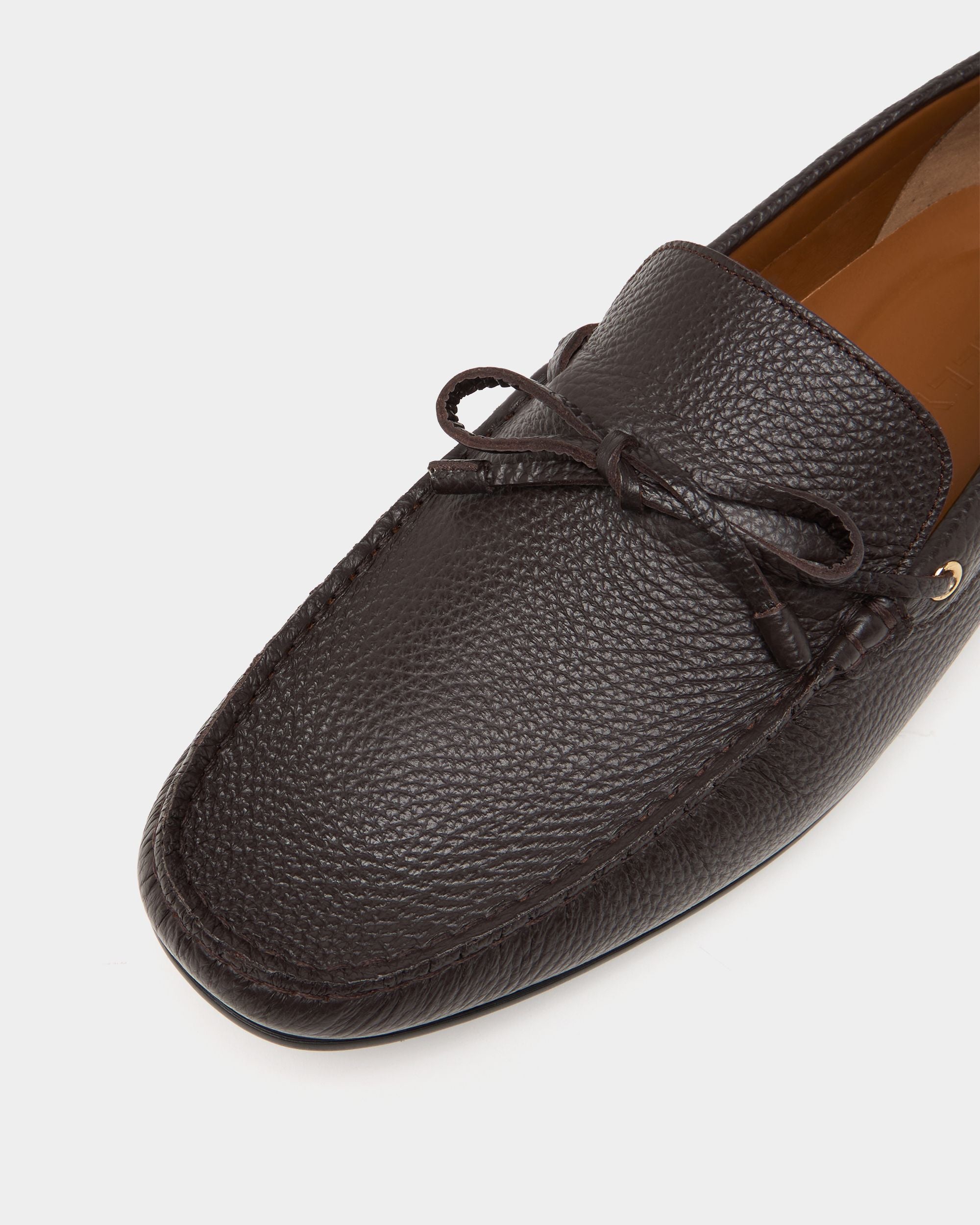 Bally Global - Zapato driver Clay de piel granulada marrón - Marrón