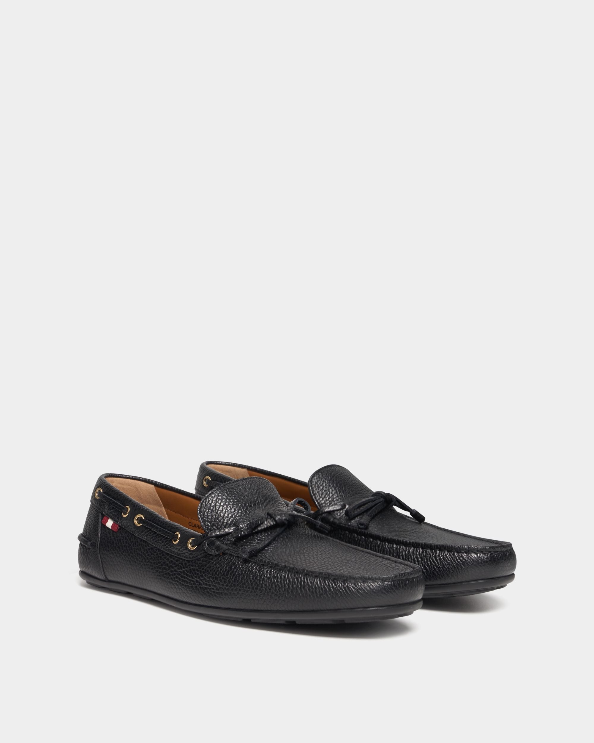 Bally Global - Driver-Schuh Clay aus genarbtem Leder in Schwarz - Black