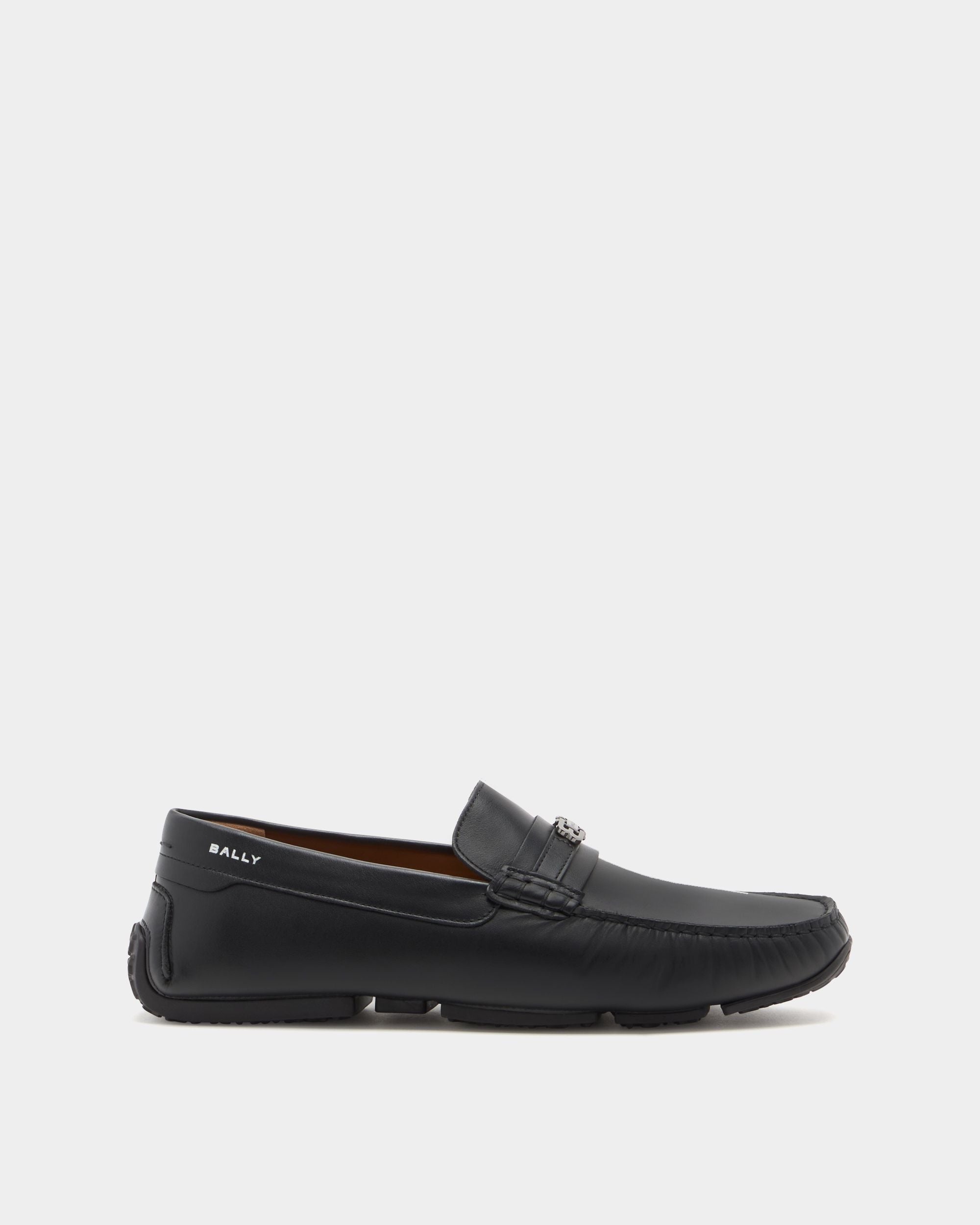 Men's Black Pilot Driver in Black Leather | Bally Global US