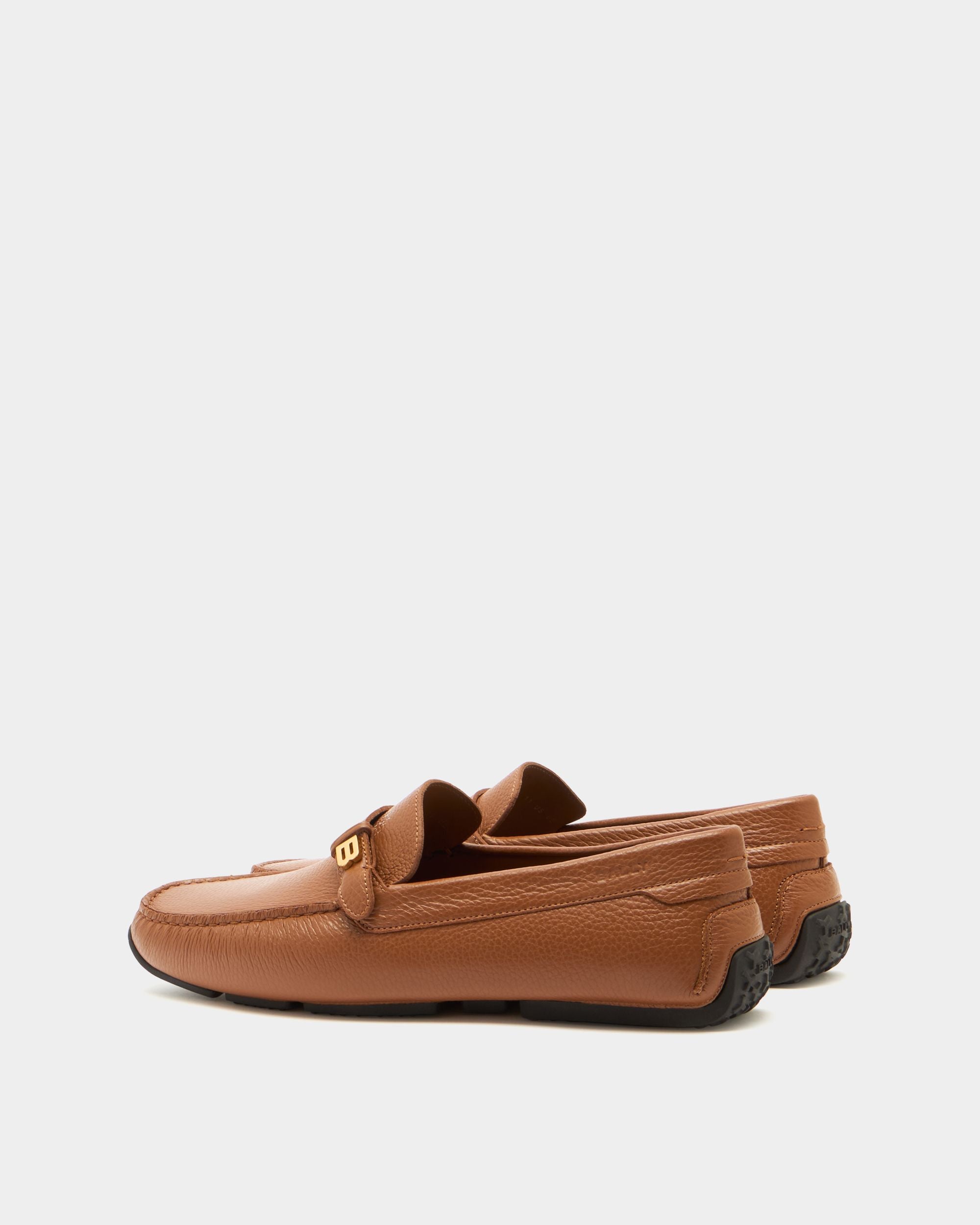 Bally Global - Pilot Driver-Schuh aus genarbtem Leder in Braun - Brown