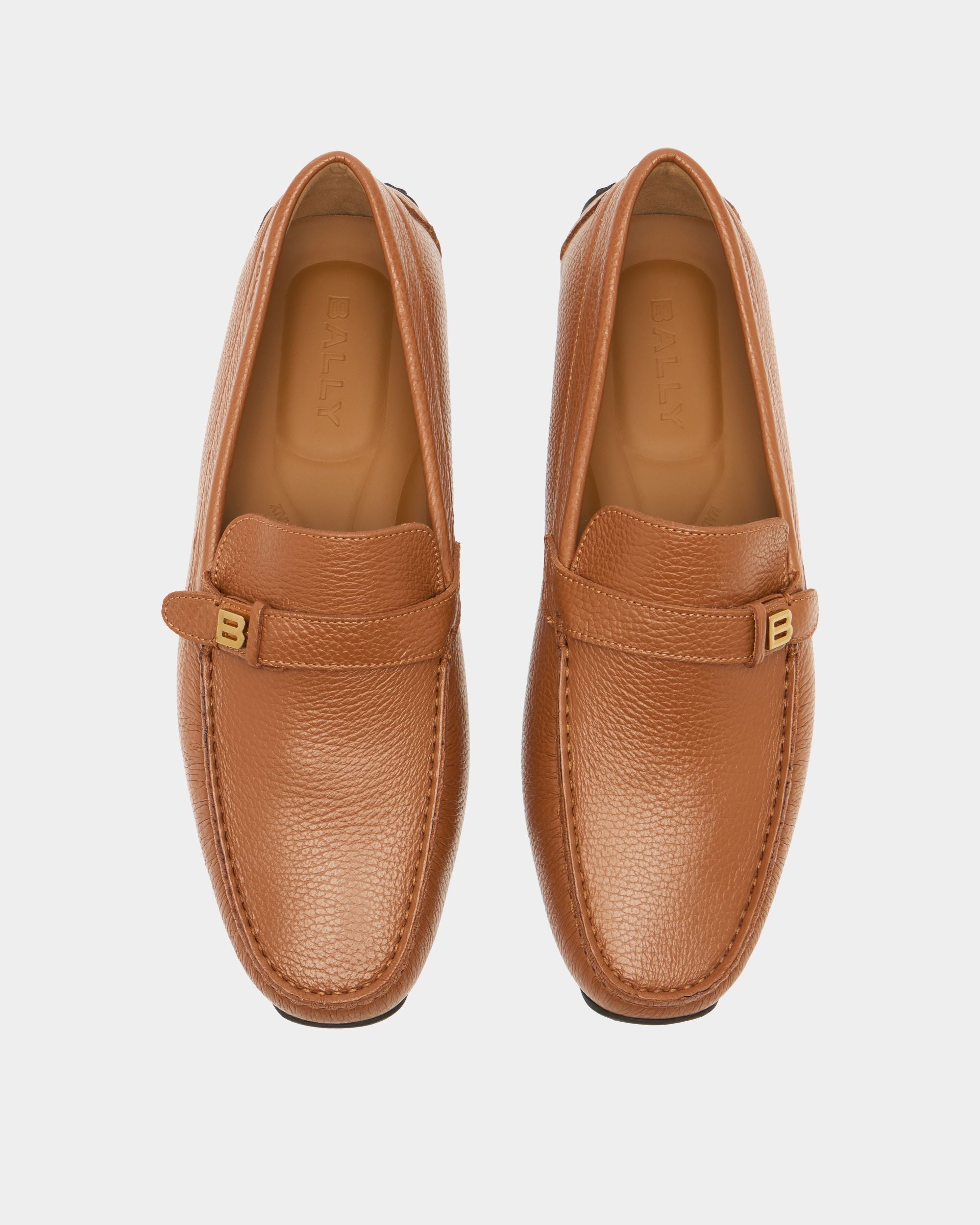 Bally Global - Pilot Driver-Schuh aus genarbtem Leder in Braun - Brown