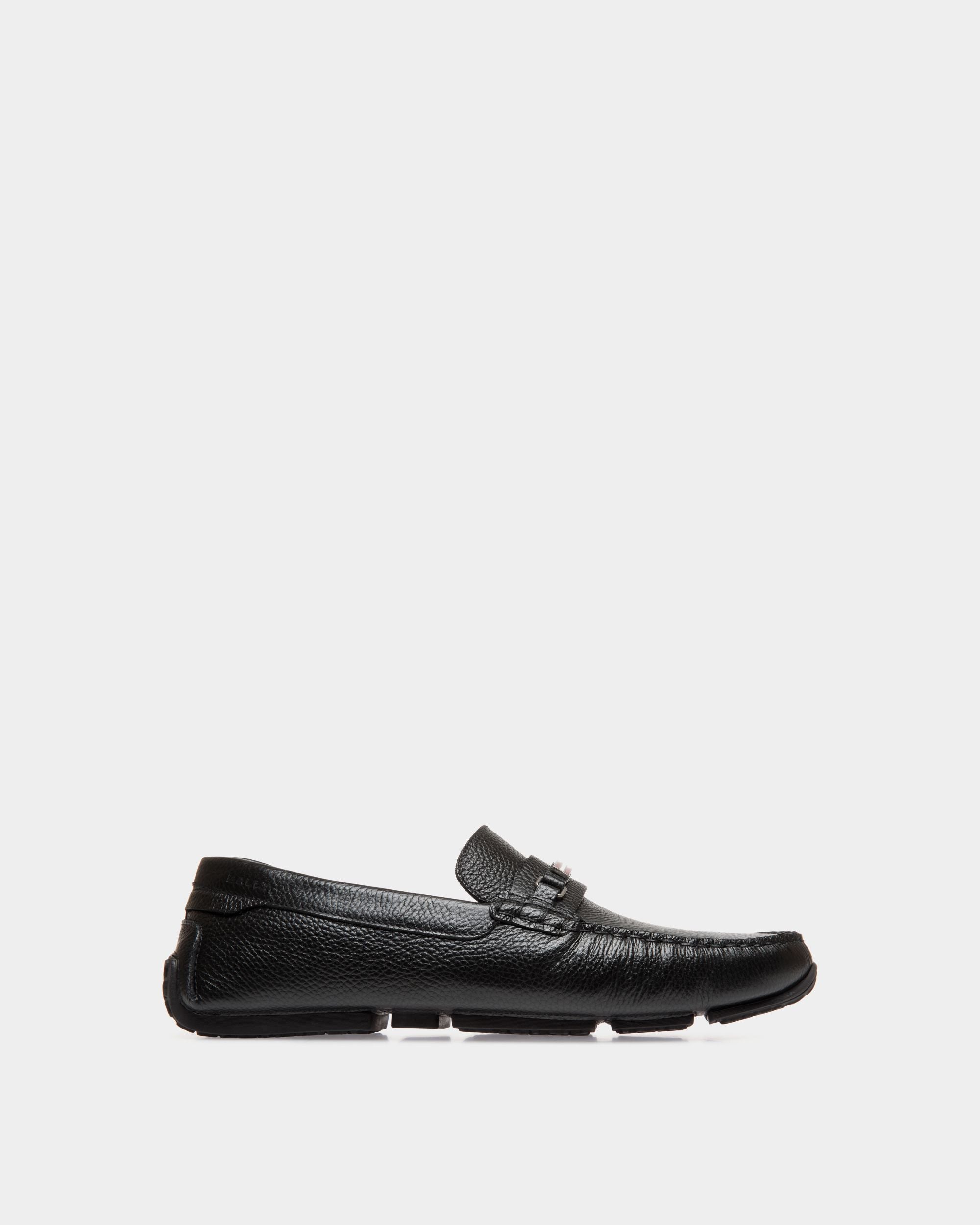 Bally Global - Pilot Driver-Schuh Aus Genarbtem Leder In Schwarz - Schwarz
